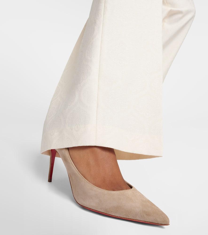 Christian Louboutin Kate 85 Suede Pumps in Brown | Lyst