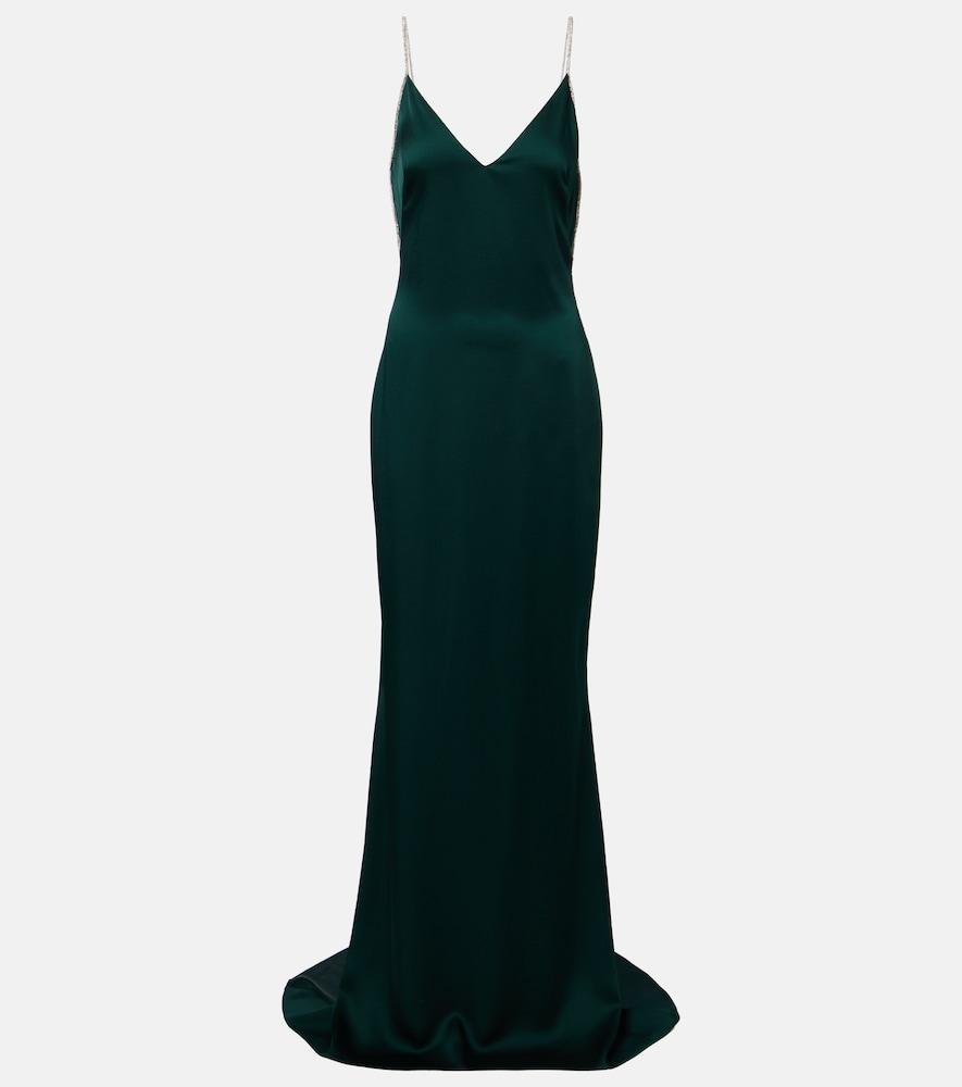 Designer Green Satin Slip Dresses for Women - Up to 59% off | Lyst
