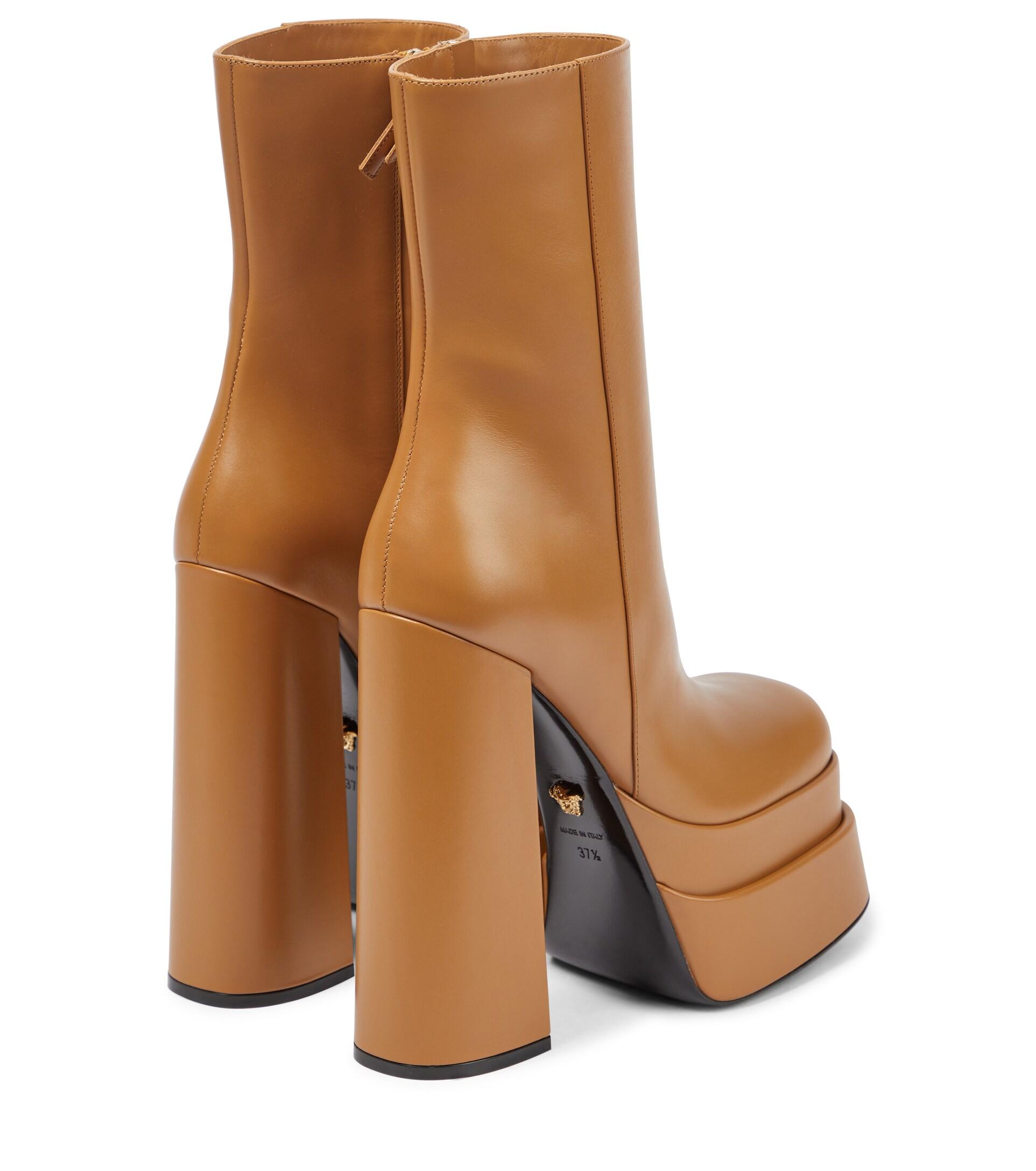Versace Aevitas Leather Platform Ankle 
