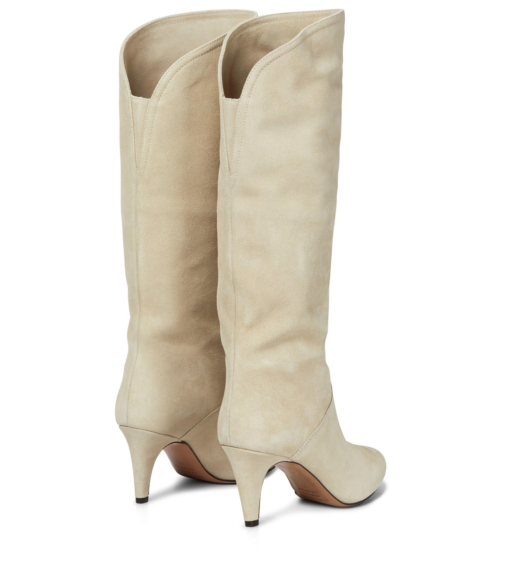 module ground lung Isabel Marant Exclusive To Mytheresa – Laylis Suede Knee-high Boots in  Natural | Lyst