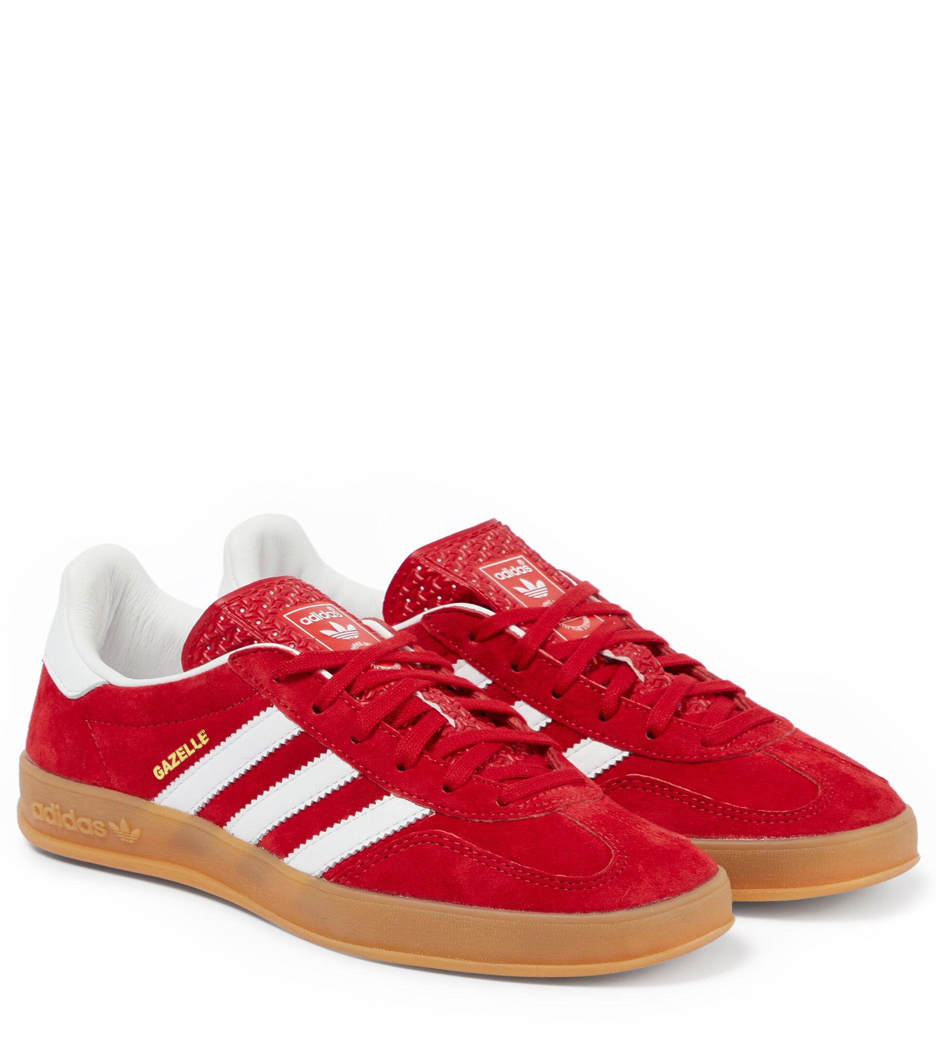 adidas Indoor Suede Sneakers in Red | Lyst