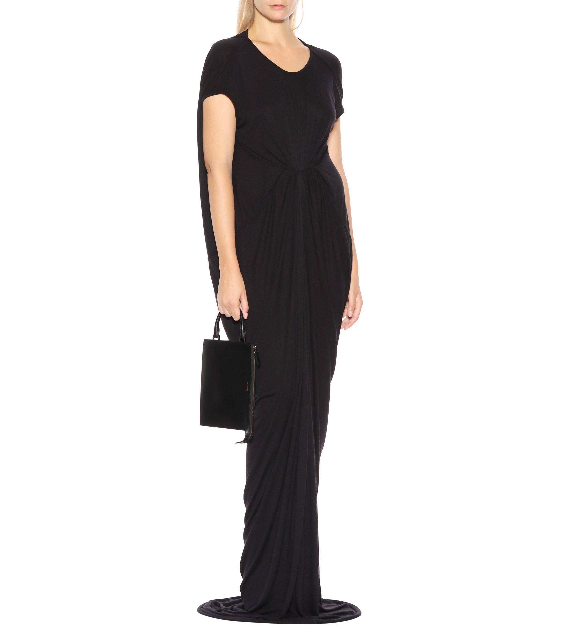 Rick Owens Synthetic Lilies Knit Maxi Dress in Black - Lyst