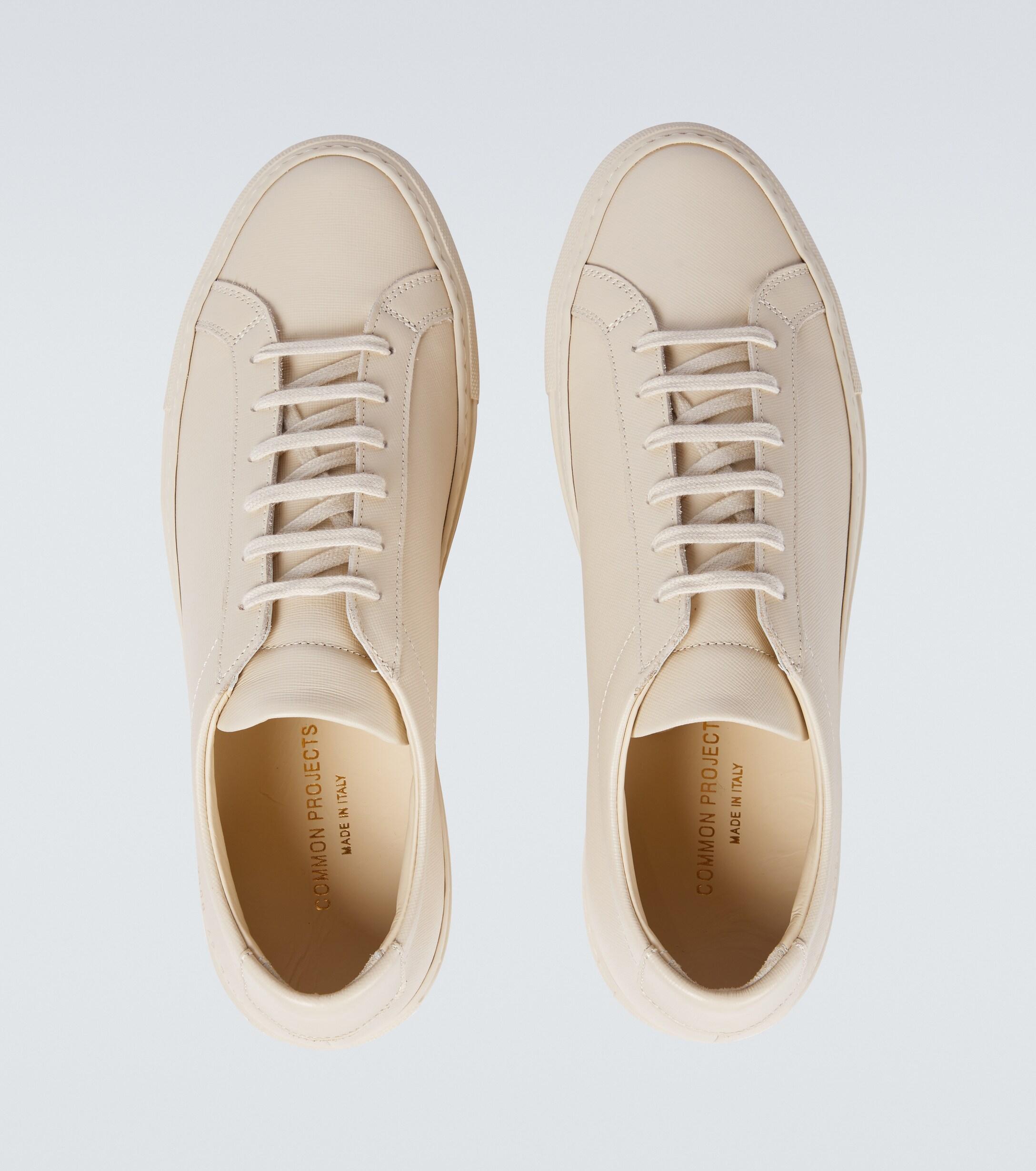 Common Projects Achilles Low Saffiano Leather Sneakers in Natural for Men |  Lyst