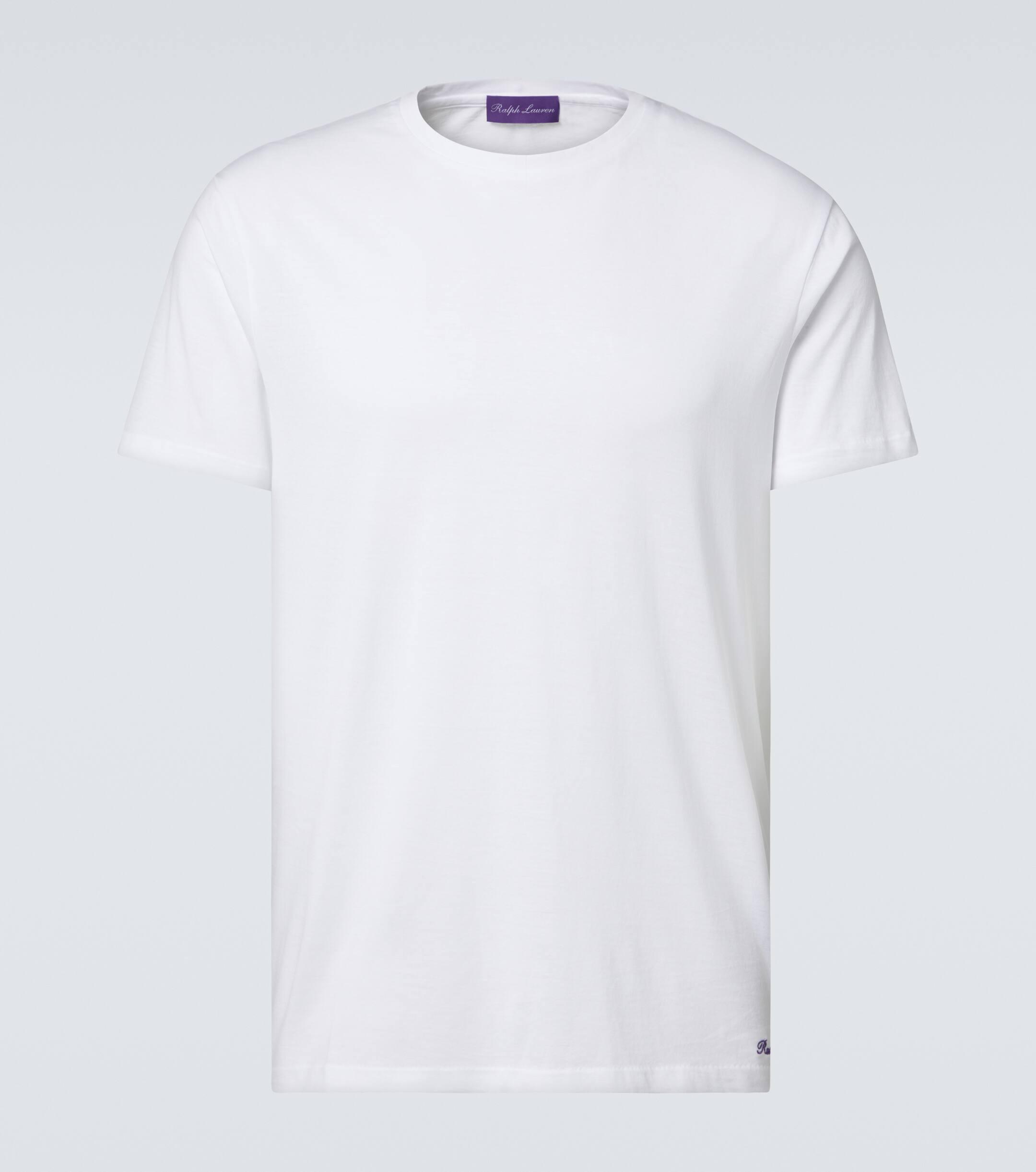 Ralph Lauren Ralph Lauren Label Cotton Jersey T Shirt in White for Men Lyst UK