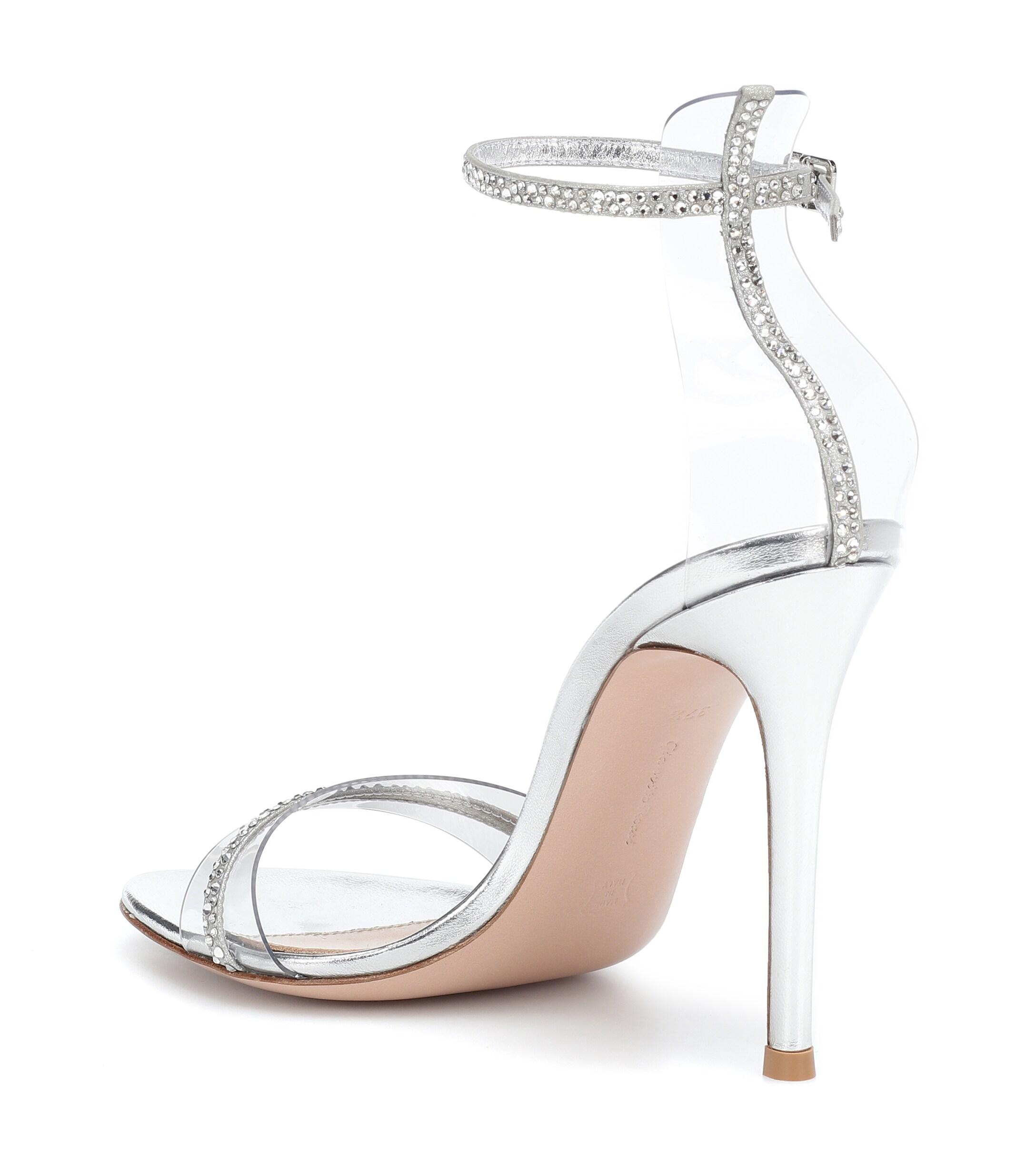 gianvito rossi silver sandals