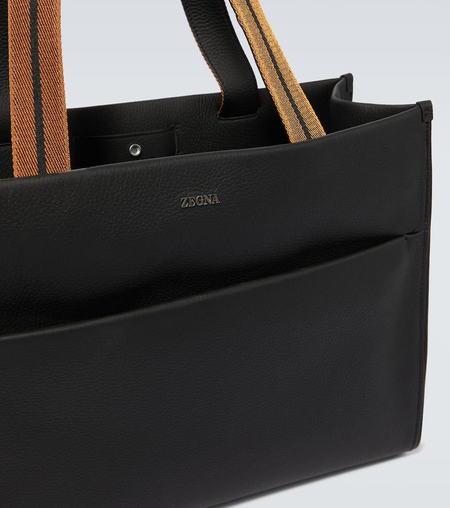 ZEGNA Leather Tote Bag in Black for Men | Lyst