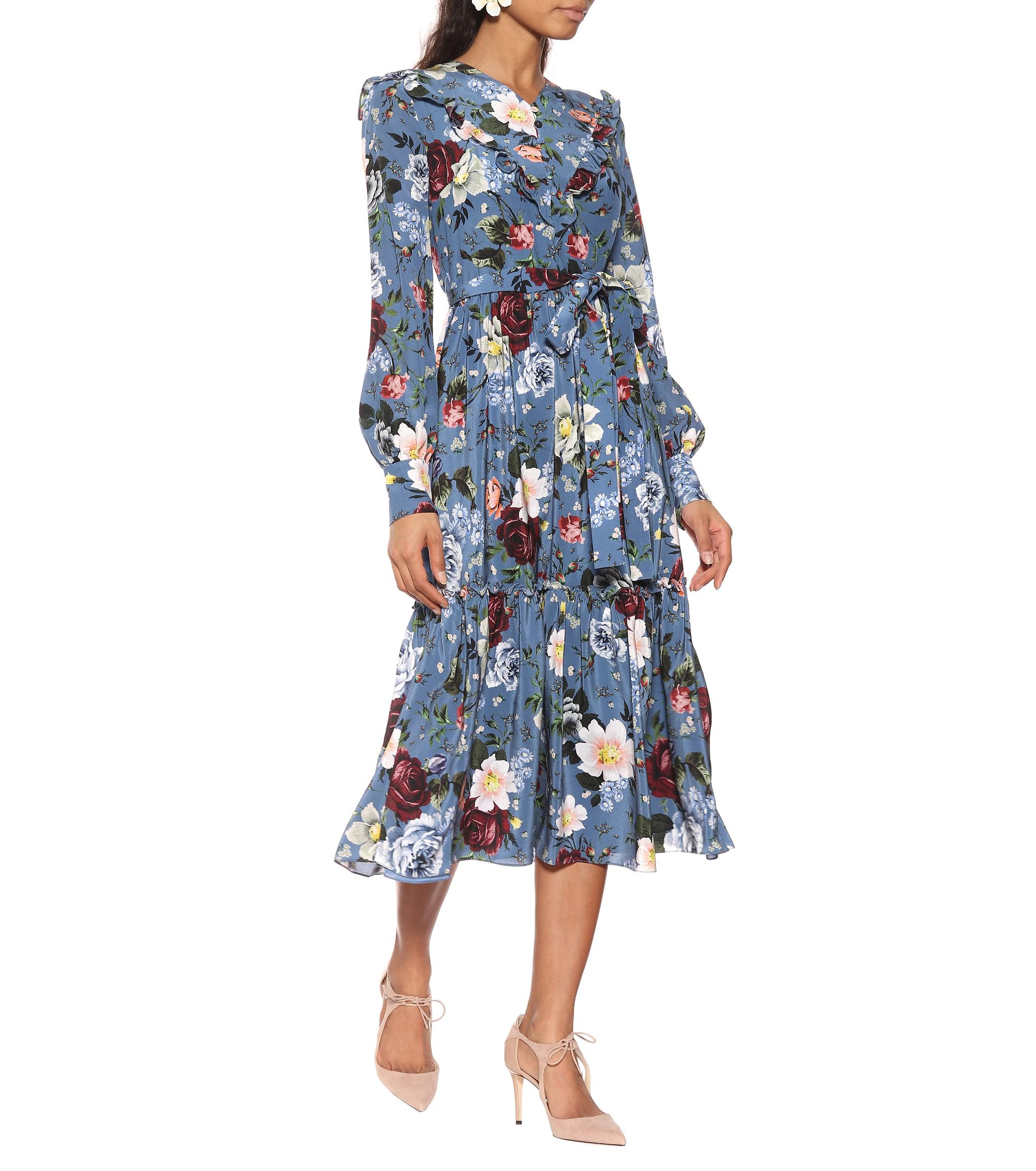 erdem blue floral dress