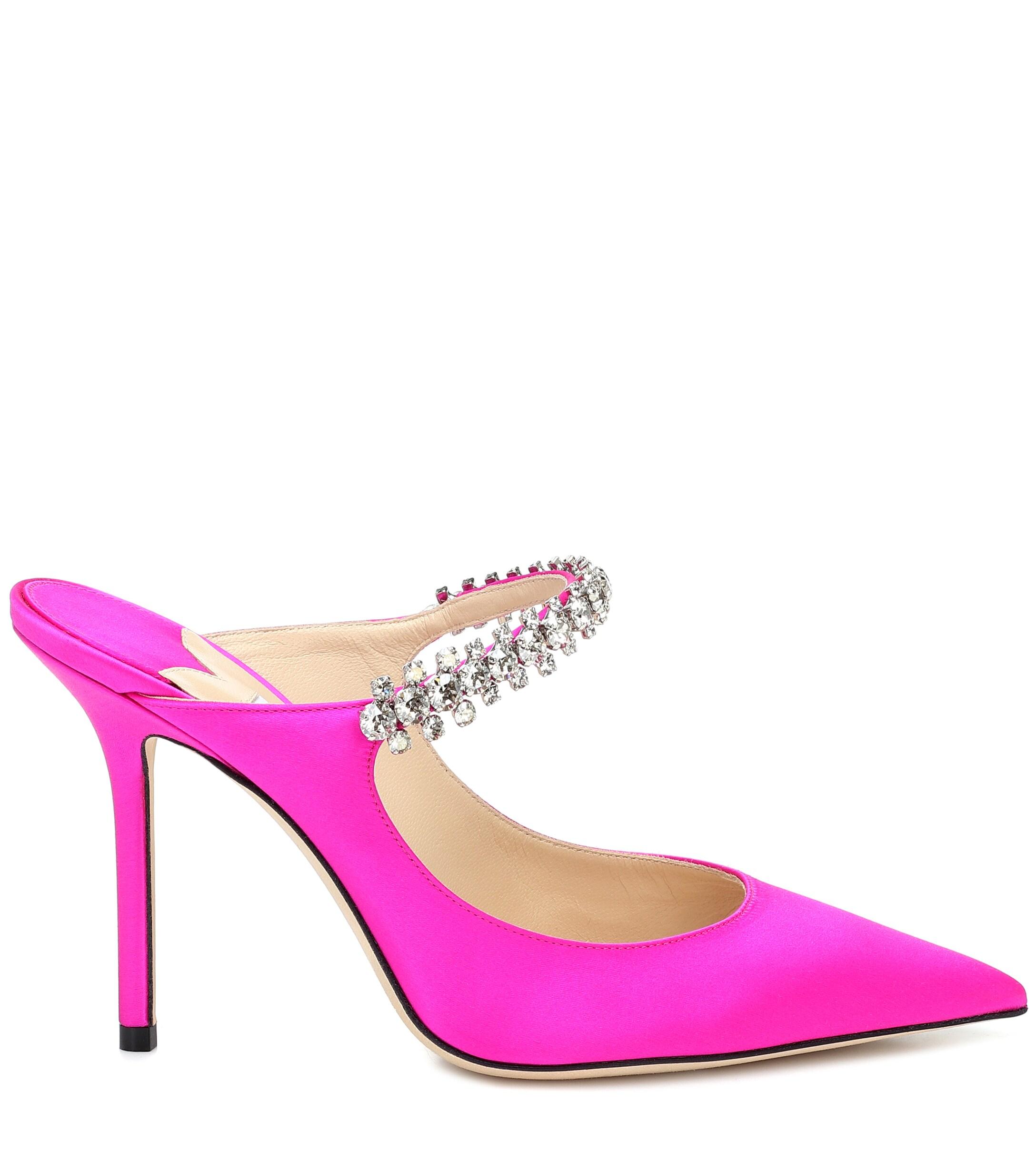 Jimmy Choo Exclusive To Mytheresa – Bing 100 Satin Mules in Pink - Lyst