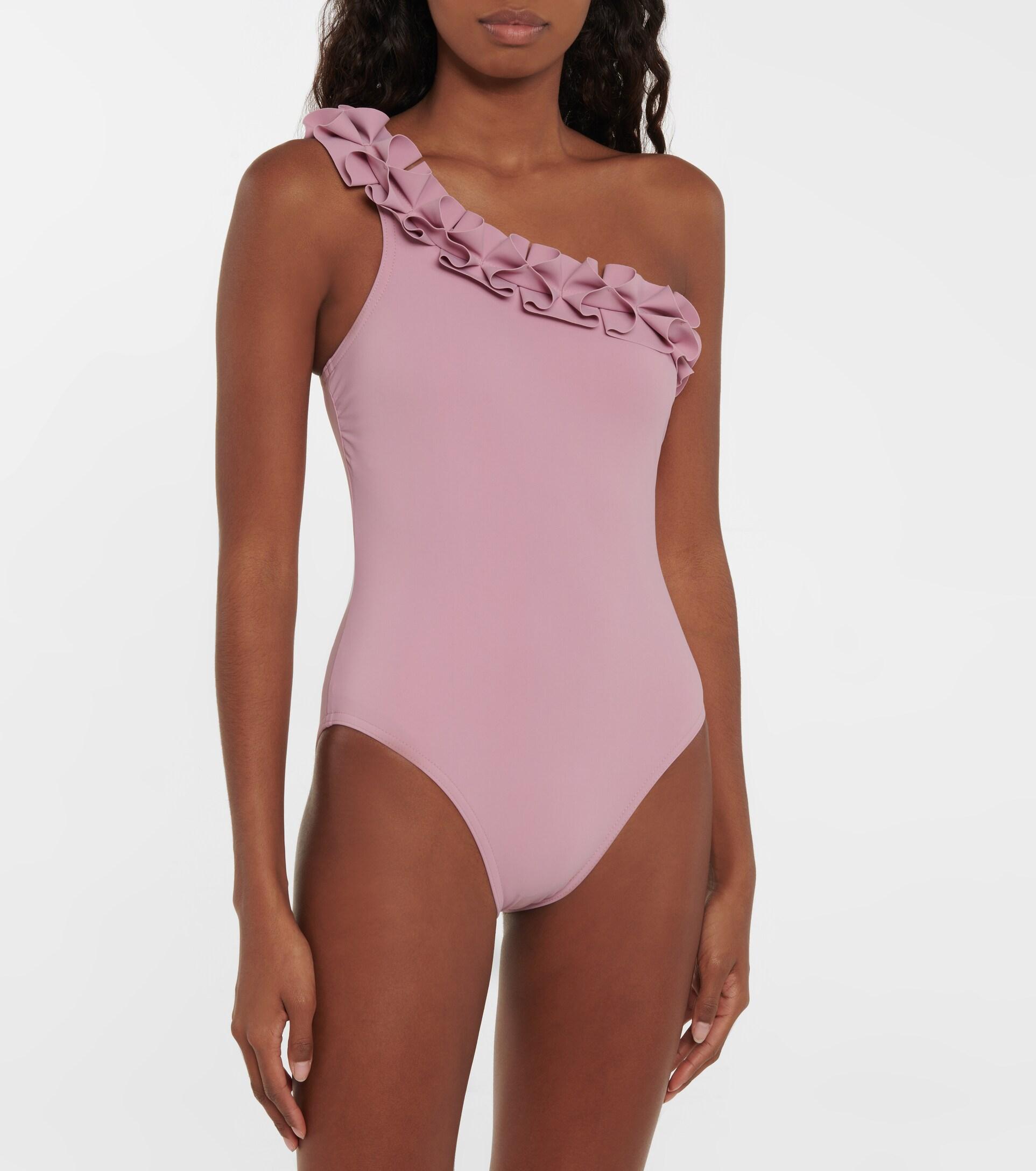 karla colletto one shoulder swimsuit