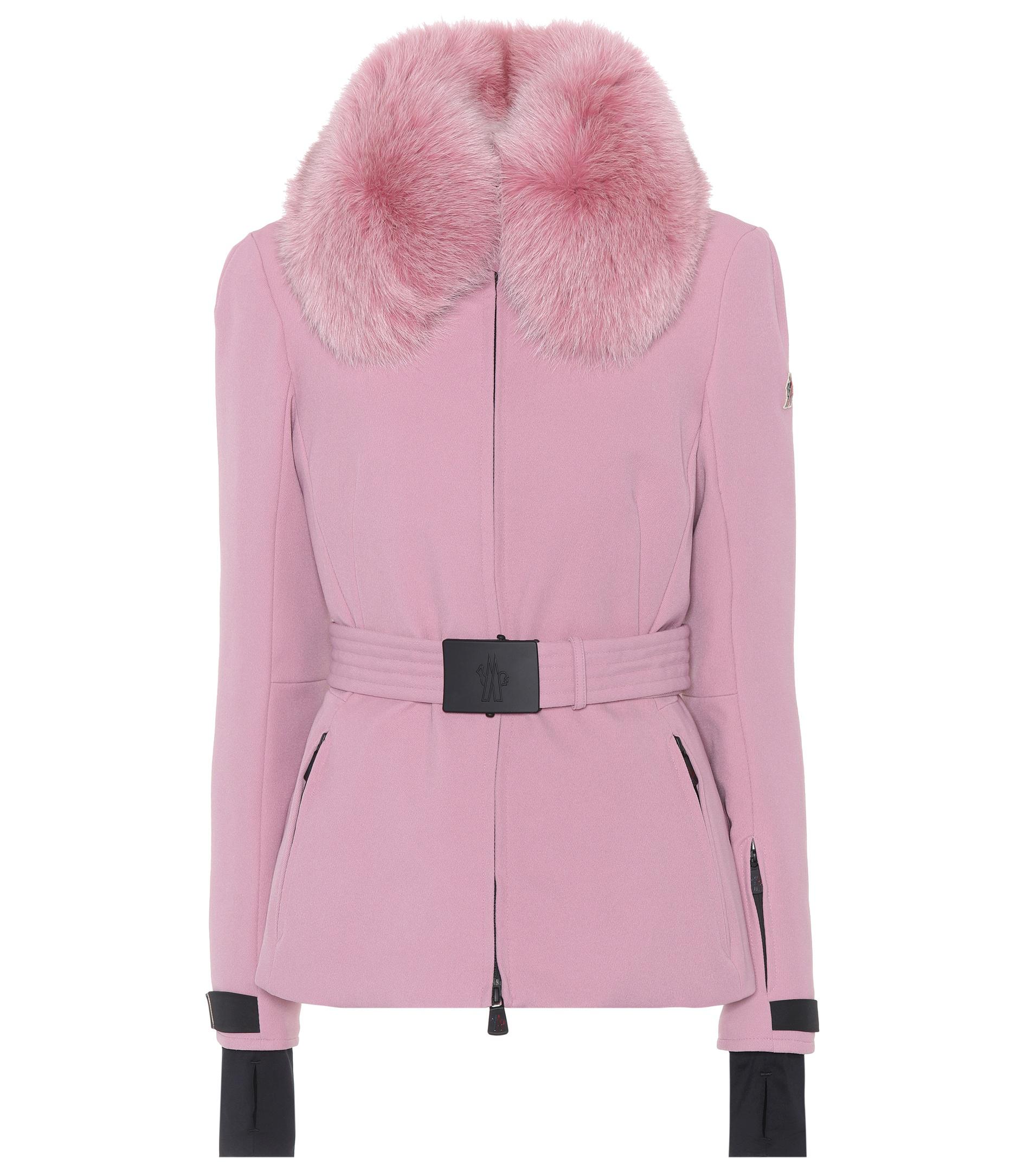 Ecrins Fur-trimmed Ski Jacket in Pink 