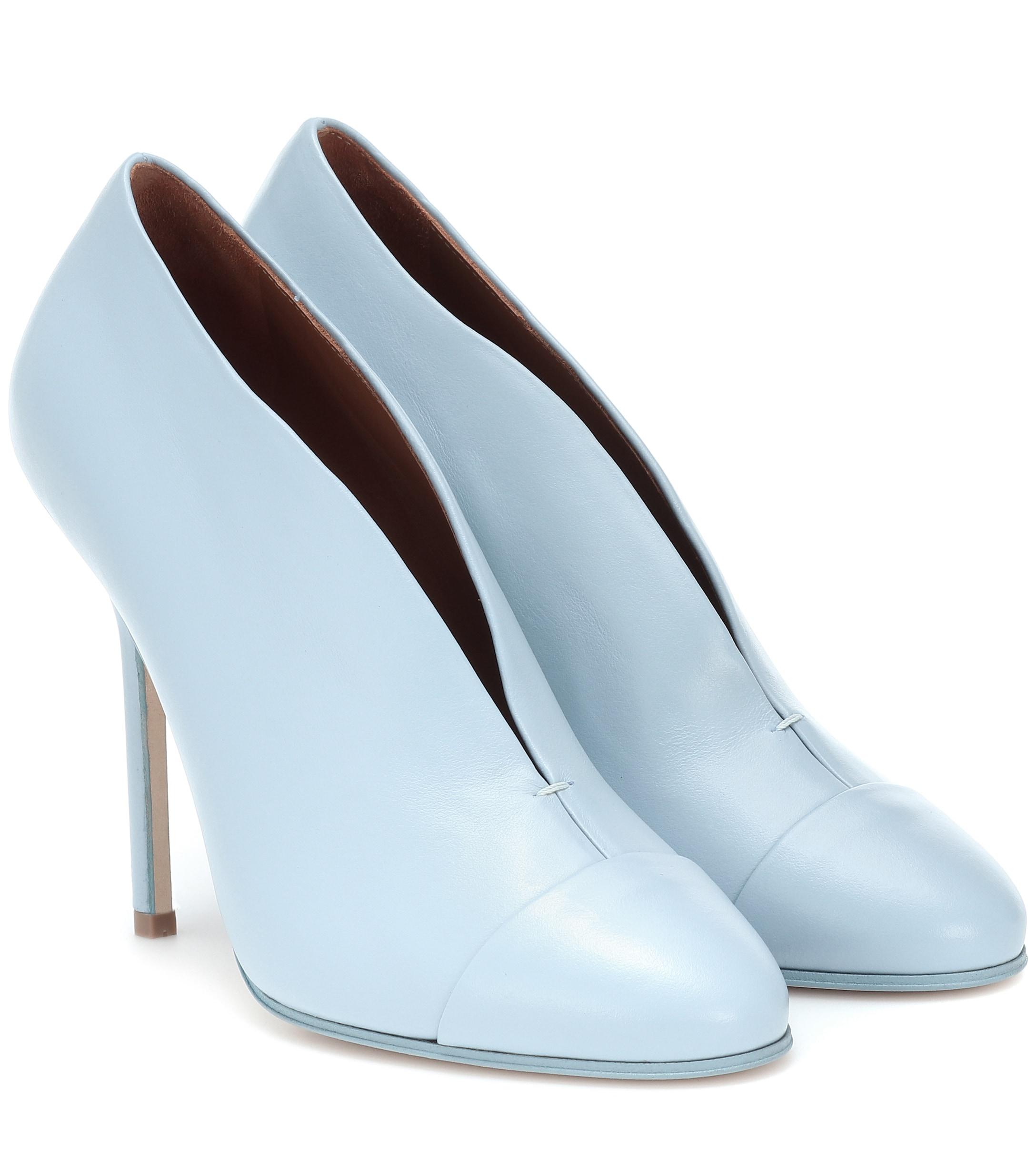 Victoria Beckham Refined Pin Leather Pumps In Blue Lyst