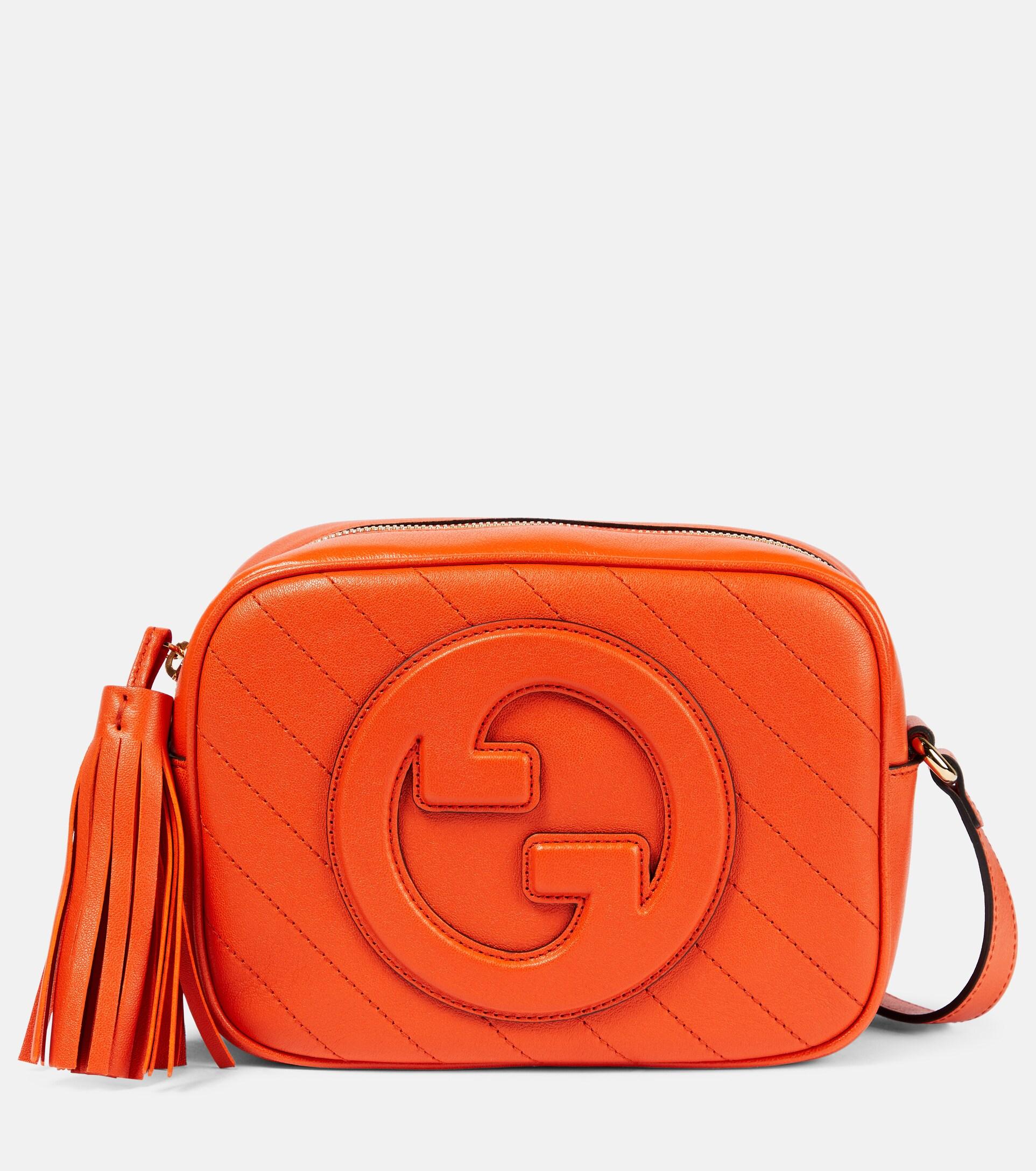 Gucci Blondie Small Leather Shoulder Bag in Orange | Lyst