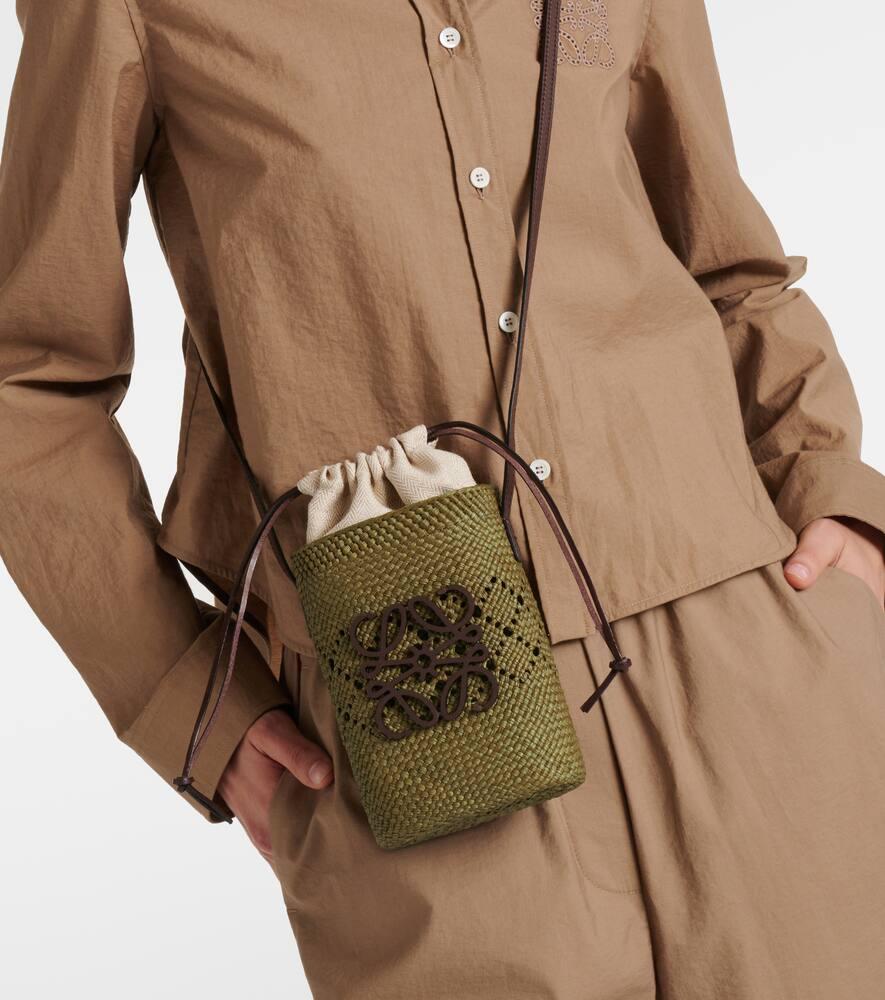 Loewe Paula'S Ibiza Ajoure Anagram Bucket Bag in Metallic | Lyst