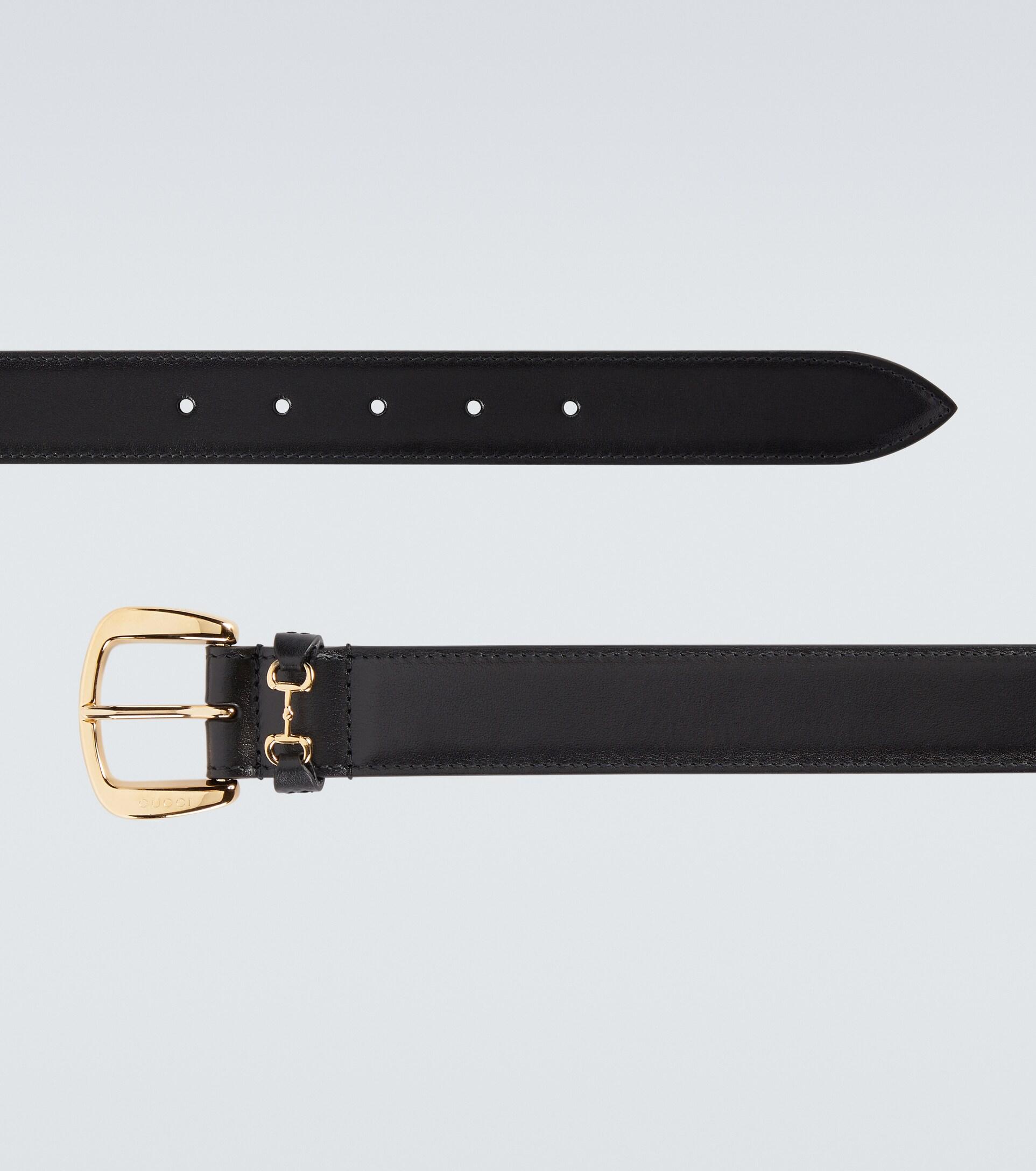 Gucci Horsebit Leather Belt in Black for Men | Lyst