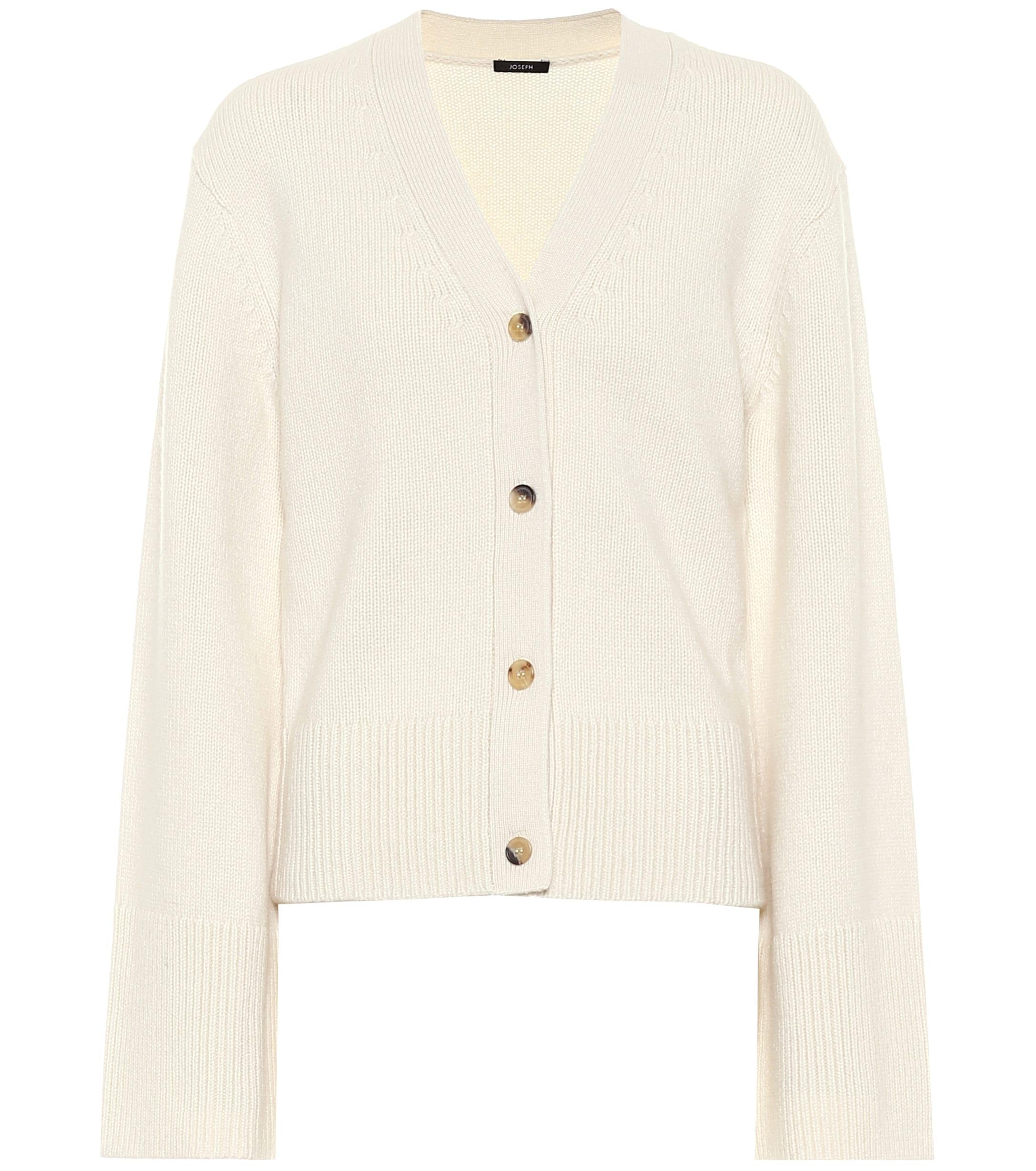 JOSEPH Cashmere Cardigan in White Lyst