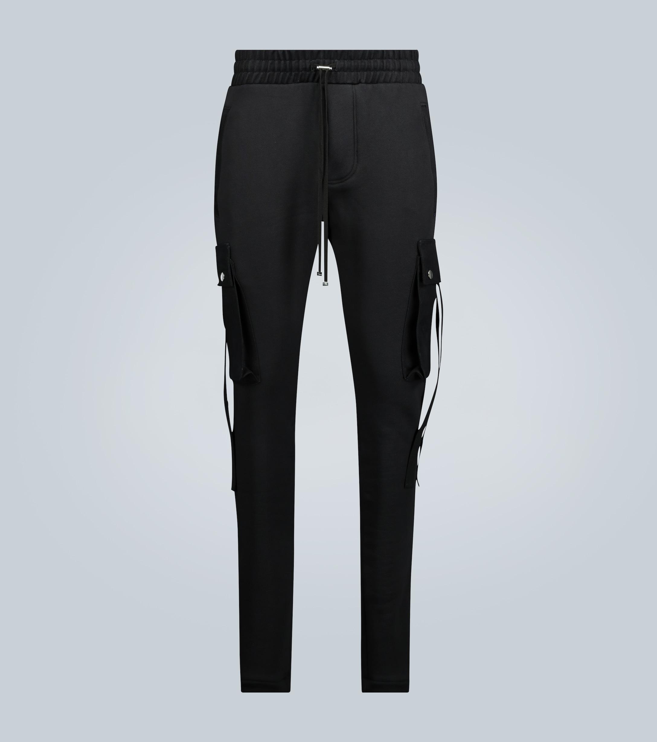 black cargo sweatpants