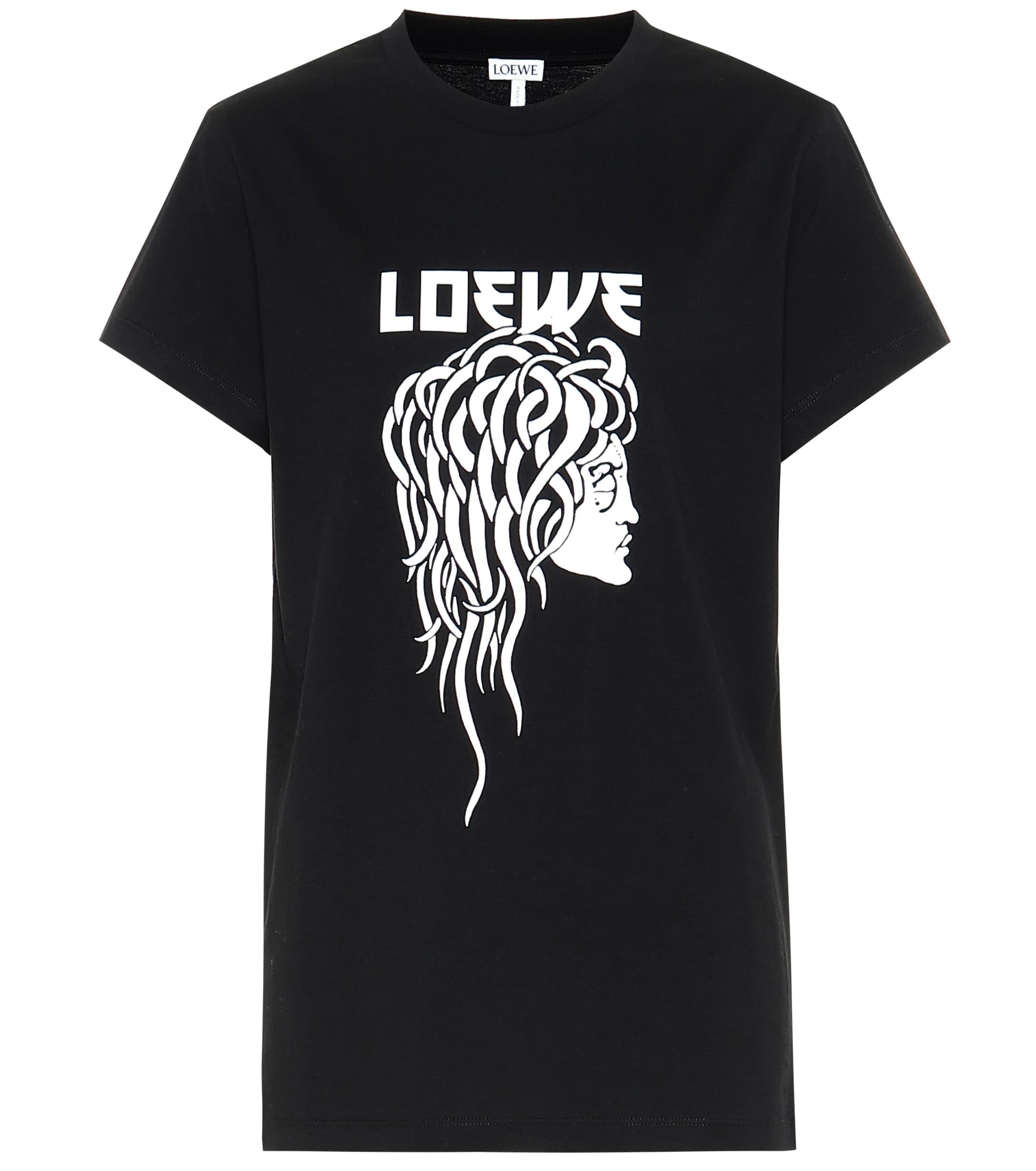 Loewe Cotton Logoprinted Tshirt in Black Save 18 Lyst