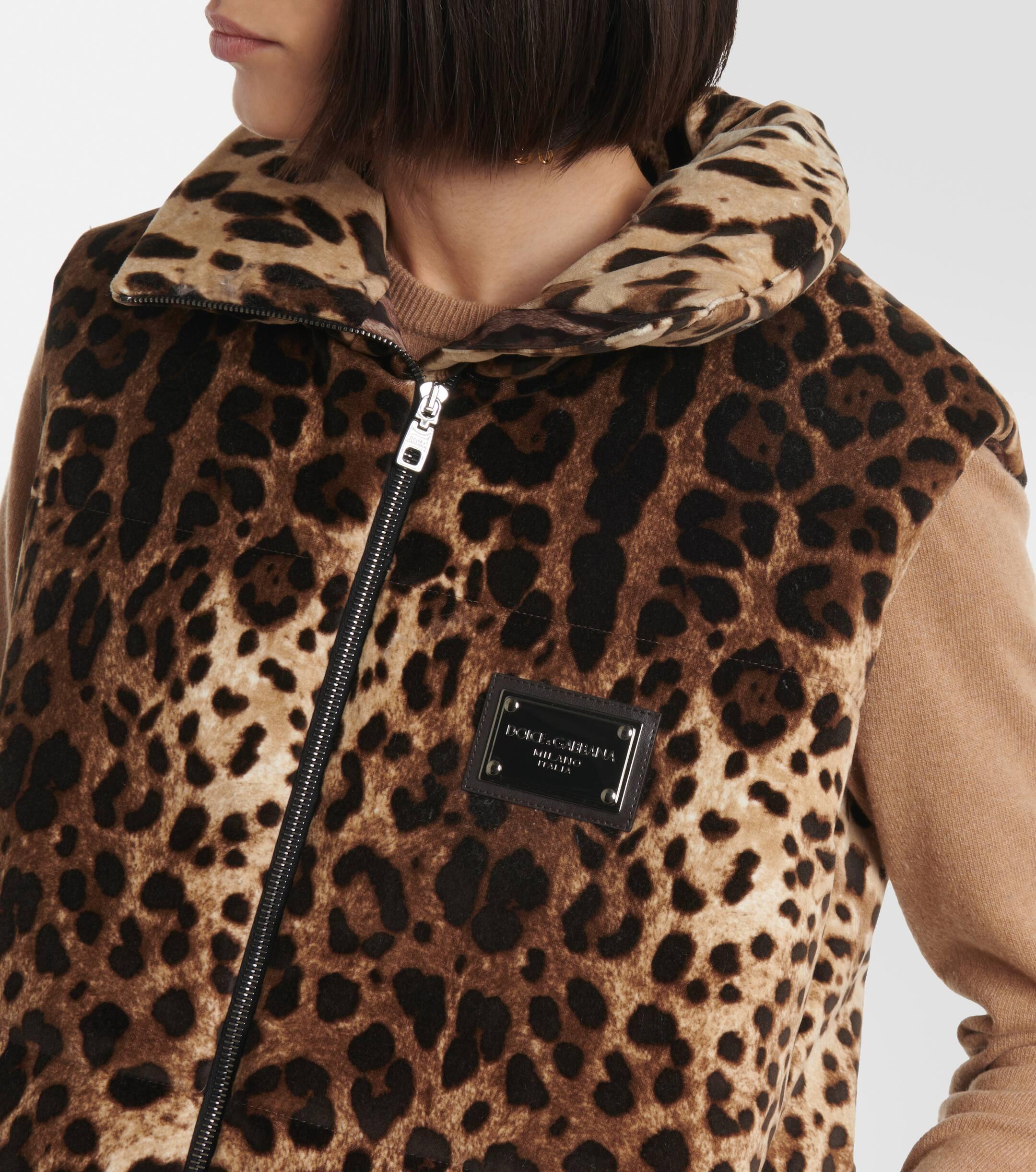 Leopard print puffer outlet vest