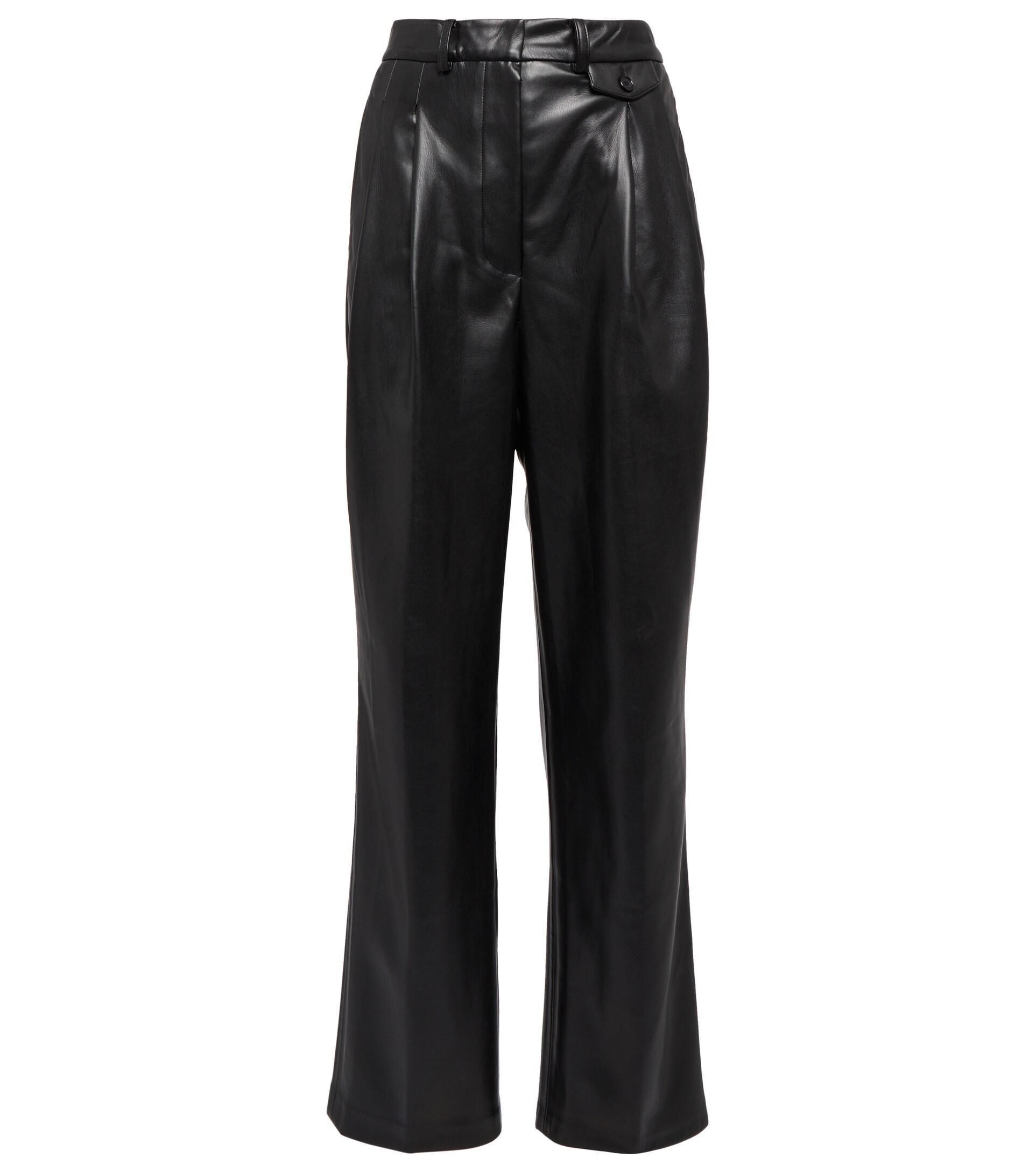 Frankie Shop Pernille Straight Faux Leather Pants in Black | Lyst