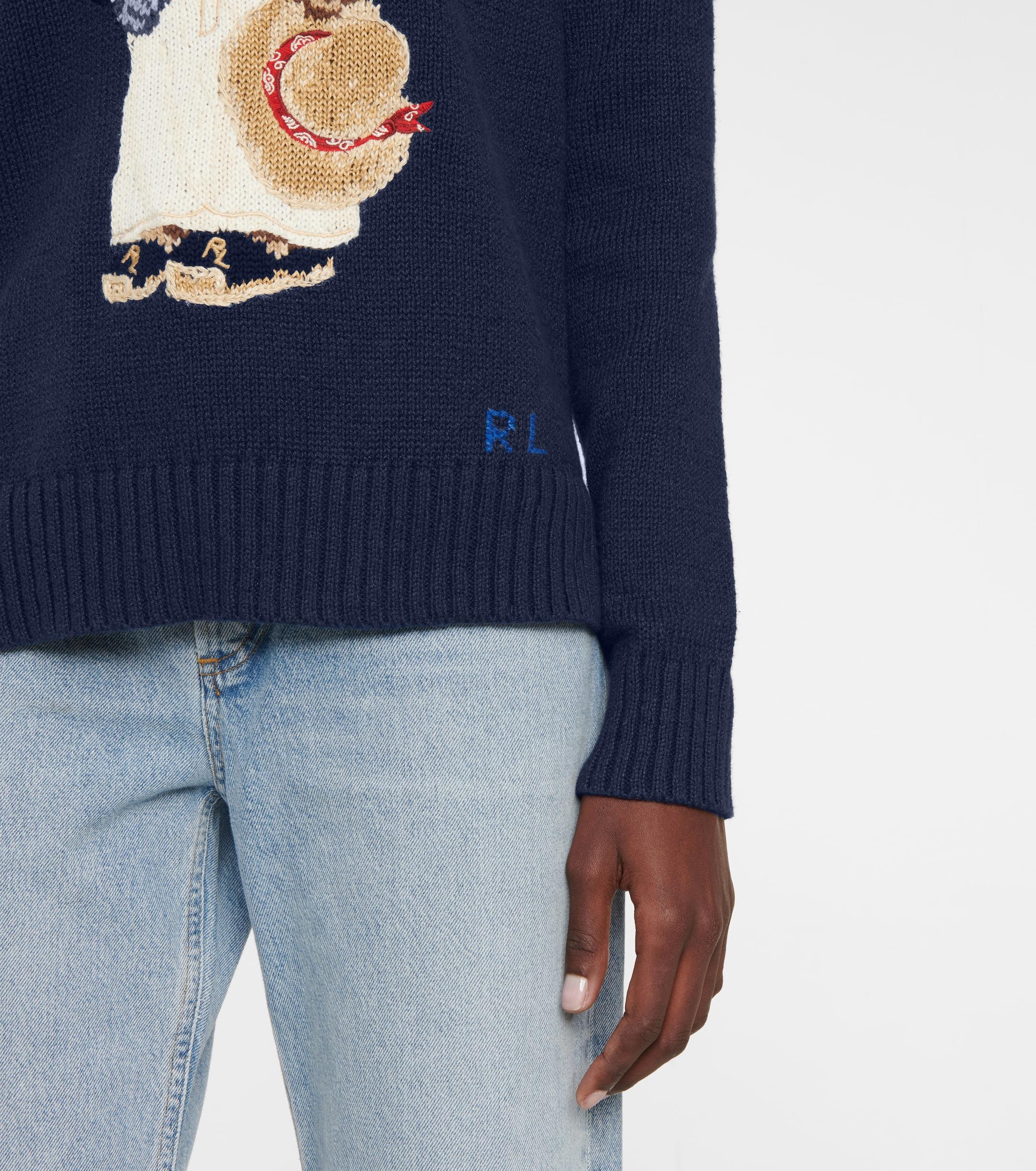 Polo Ralph Lauren Nautical Polo Bear Cotton And Linen Sweater in Blue | Lyst