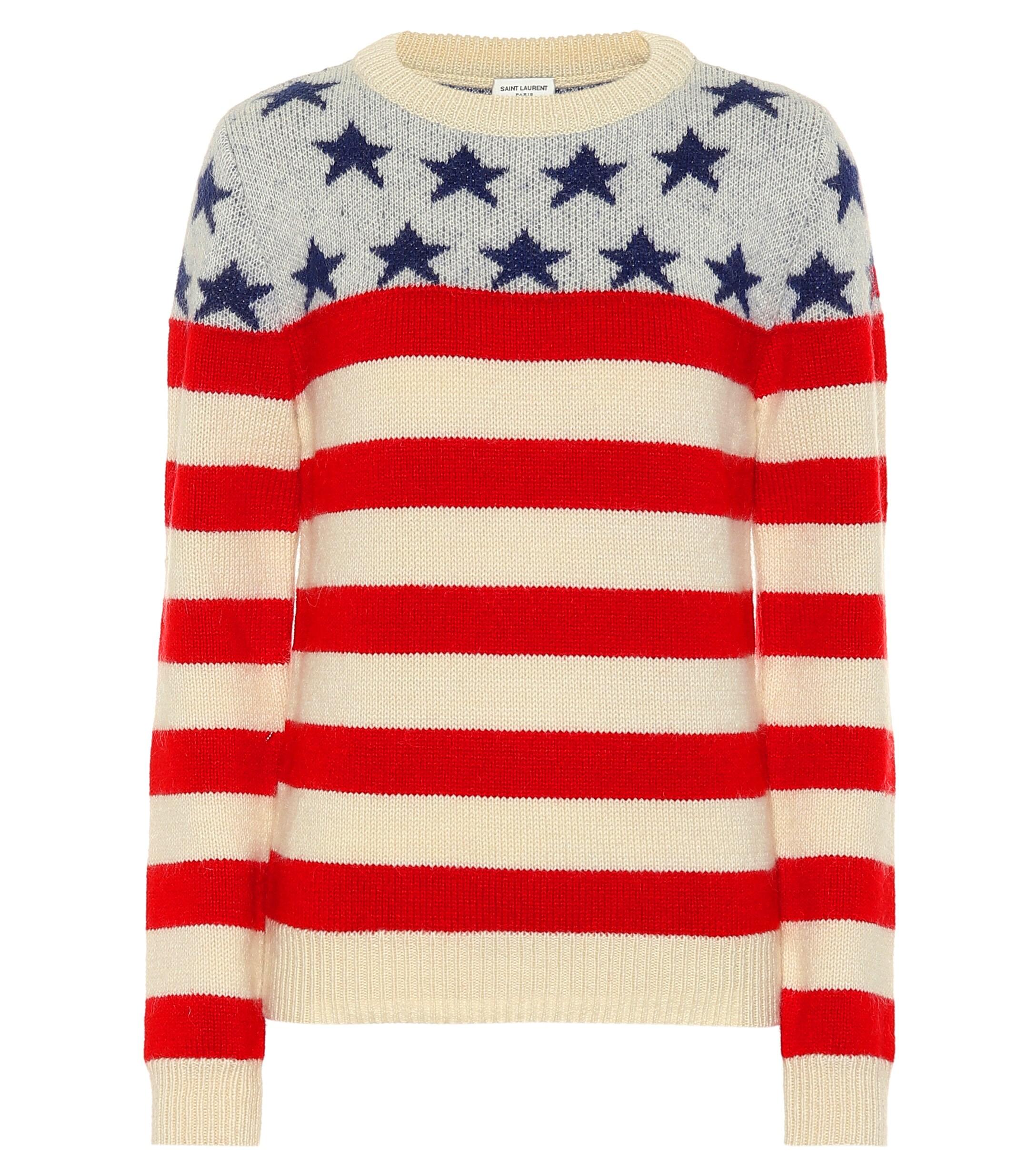 saint laurent rainbow sweater