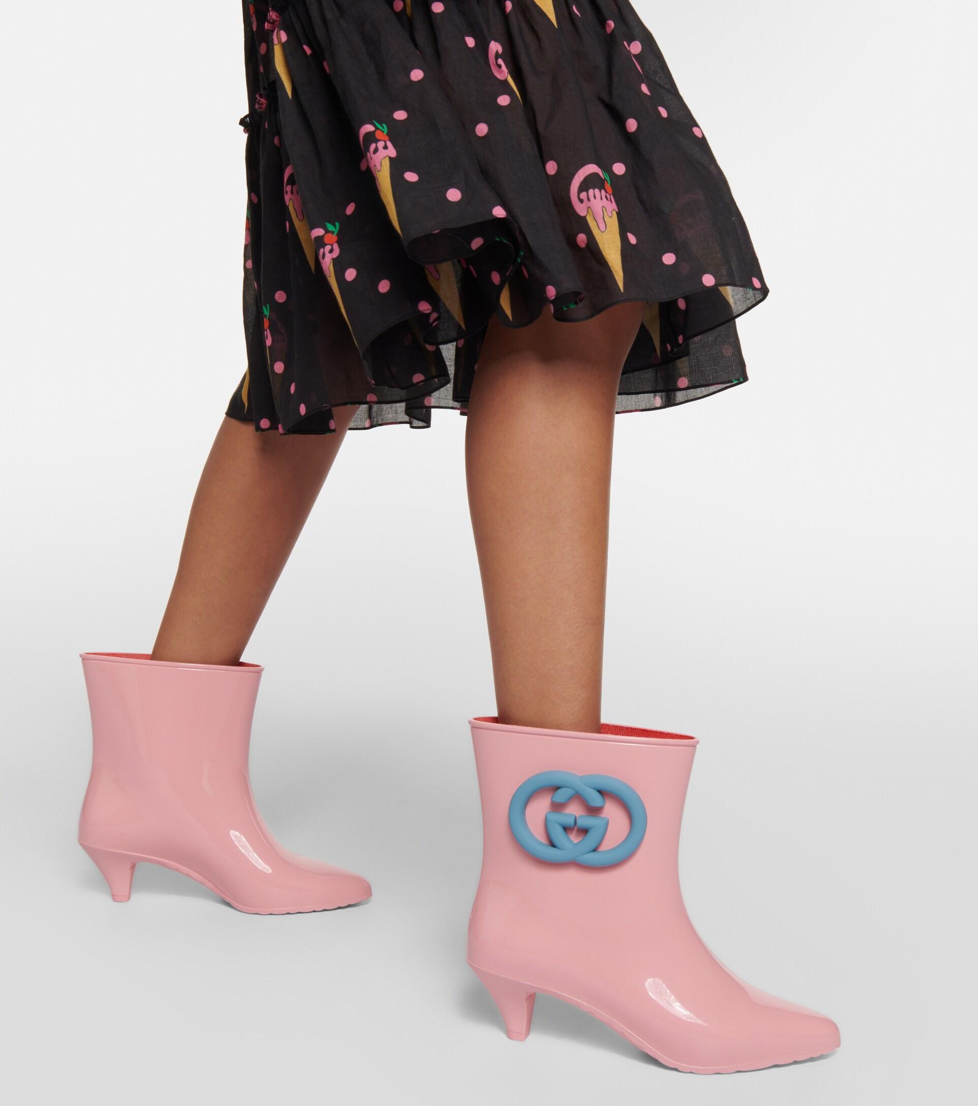 Gucci rain boots pink hotsell