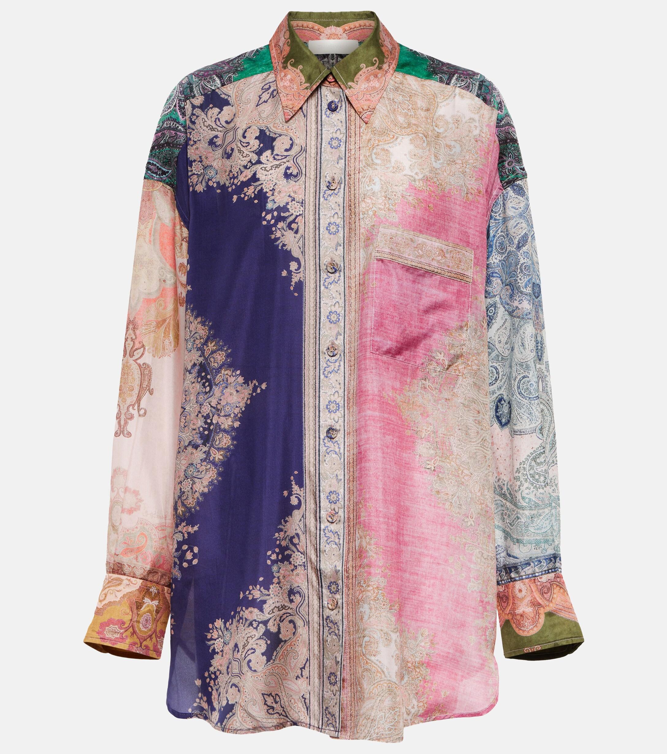 Zimmermann Anneke Printed Silk Shirt Lyst Australia - Main Image