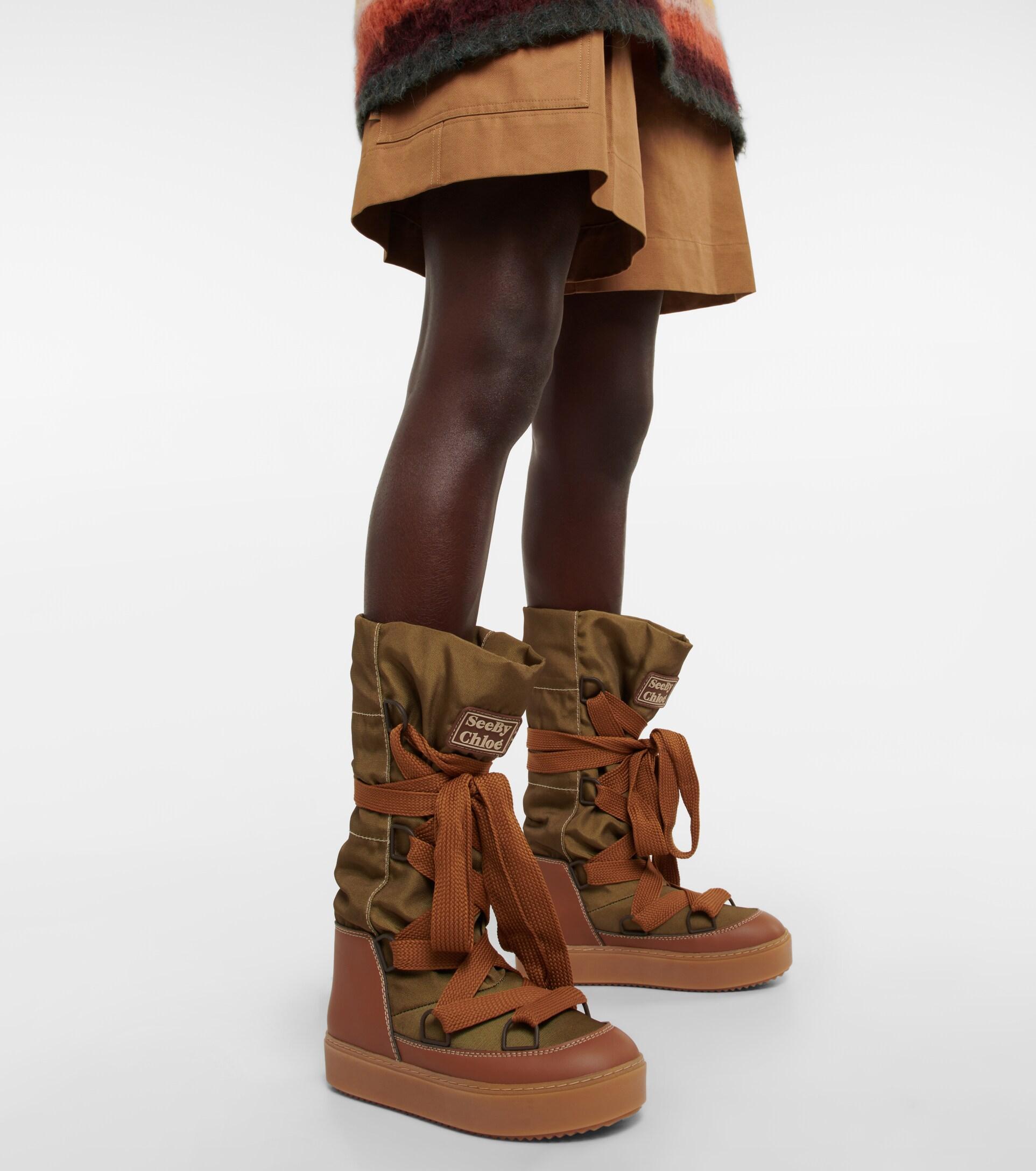 See By Chloé See By Chloe Naina Lace-up Boots in Brown | Lyst