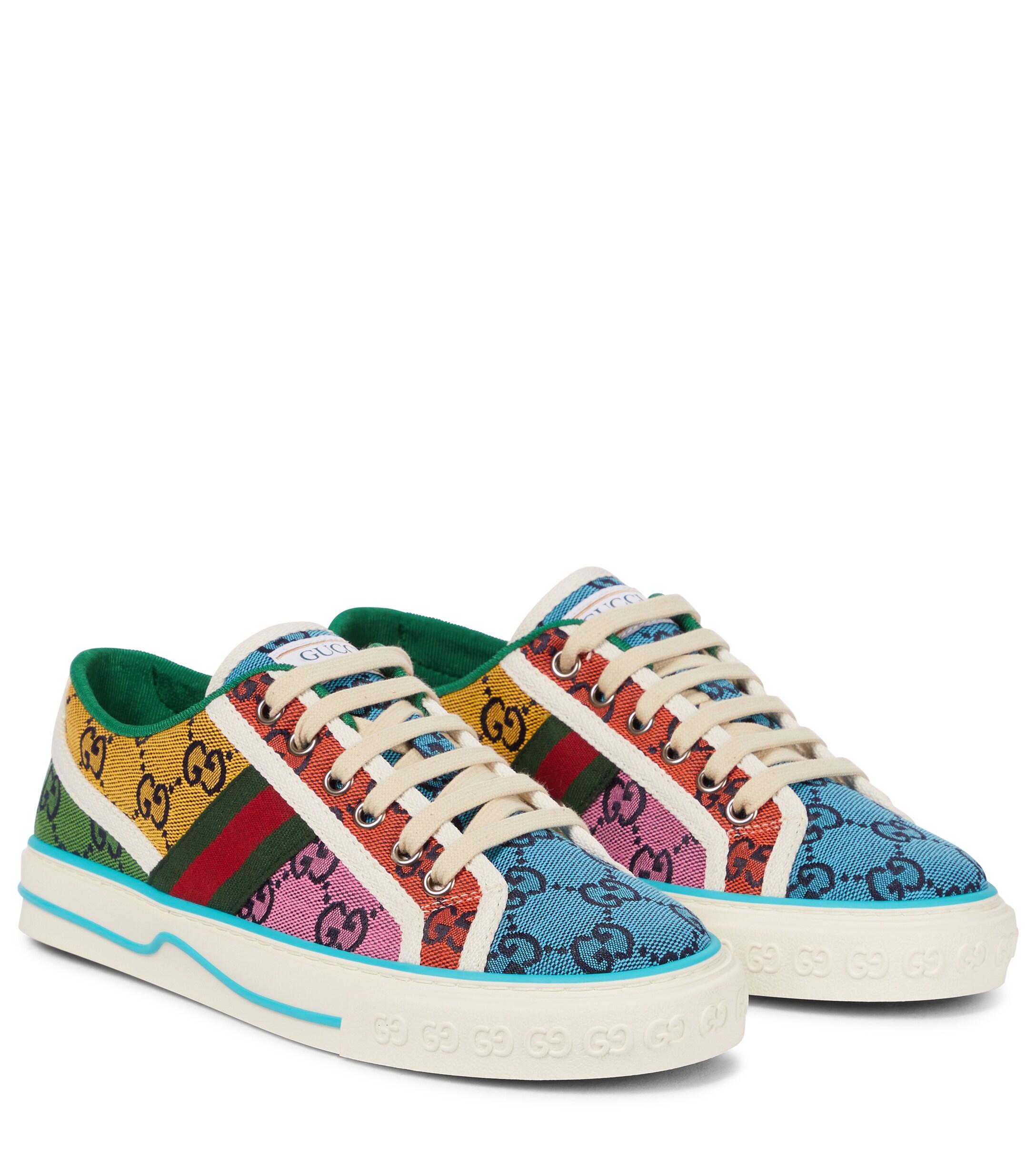 Gucci Tennis 1977 GG Multicolour Sneakers in Yellow | Lyst