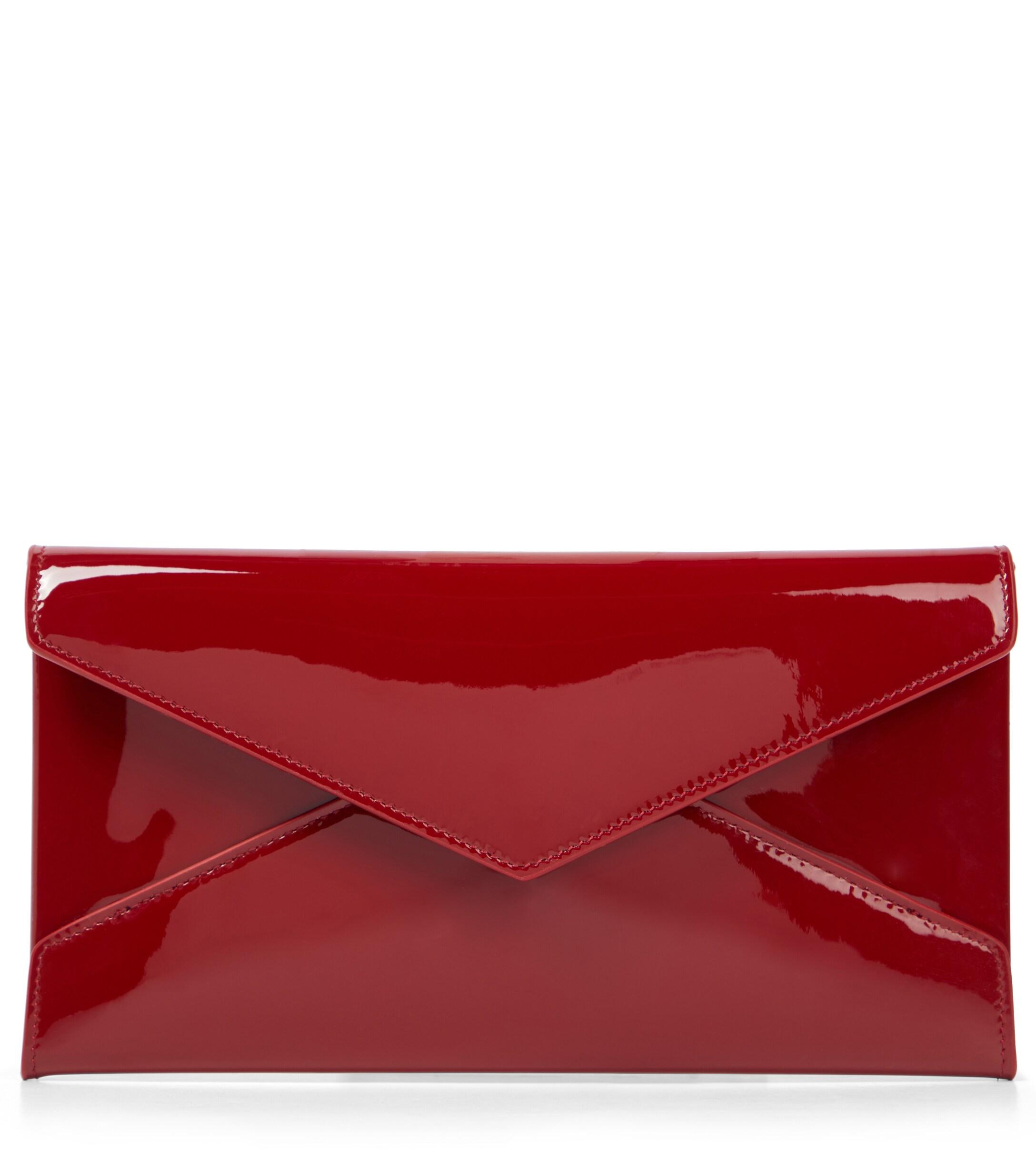 Saint Laurent Paloma Patent Leather Clutch in Red | Lyst Canada