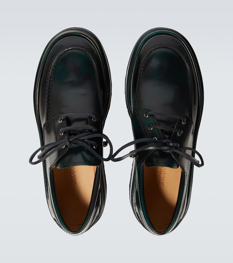 Jacquemus Les Bateau Pavane Leather Derby Shoes in Black for Men