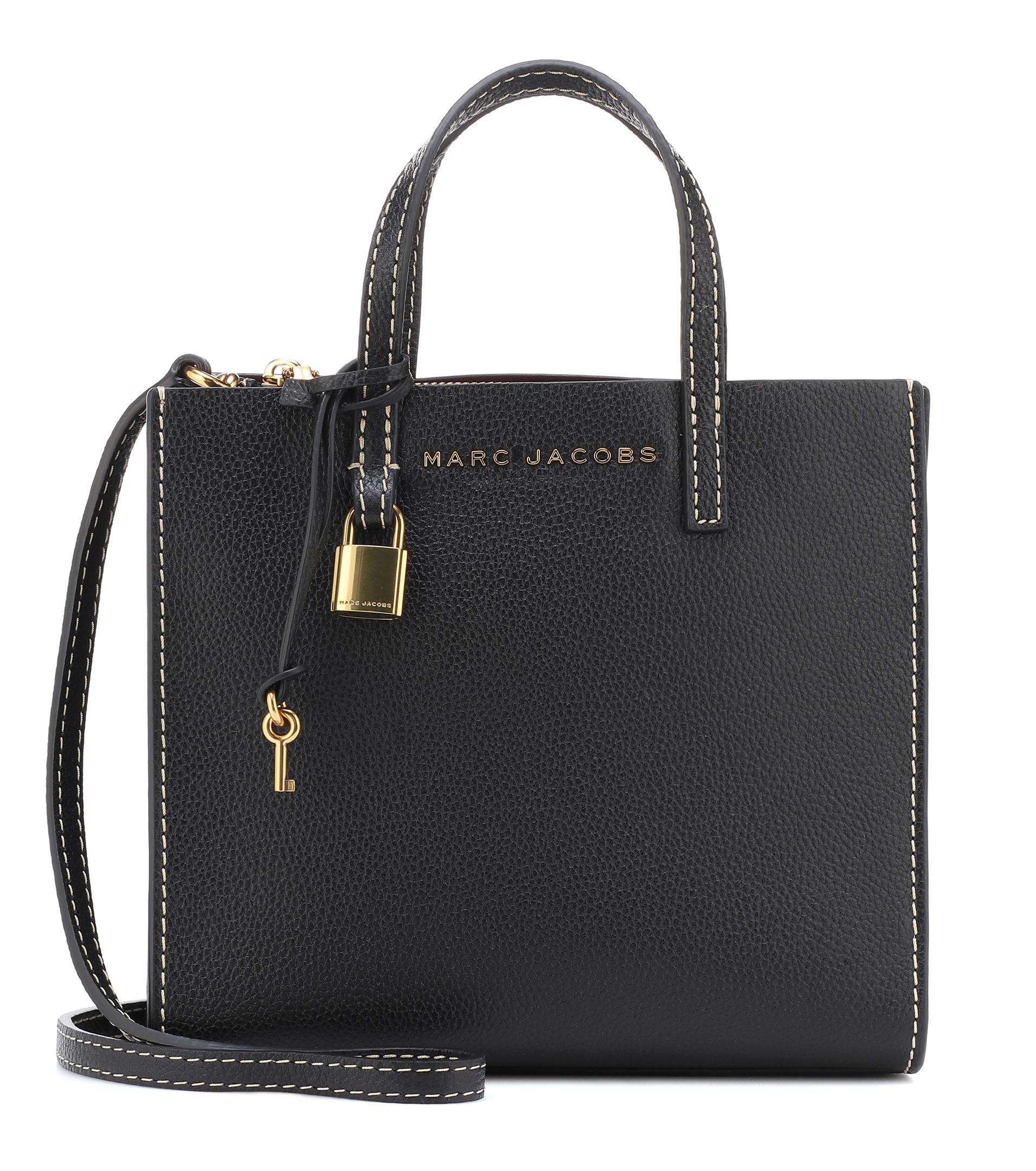 Marc Jacobs The Mini Grind Leather Tote in Black - Lyst