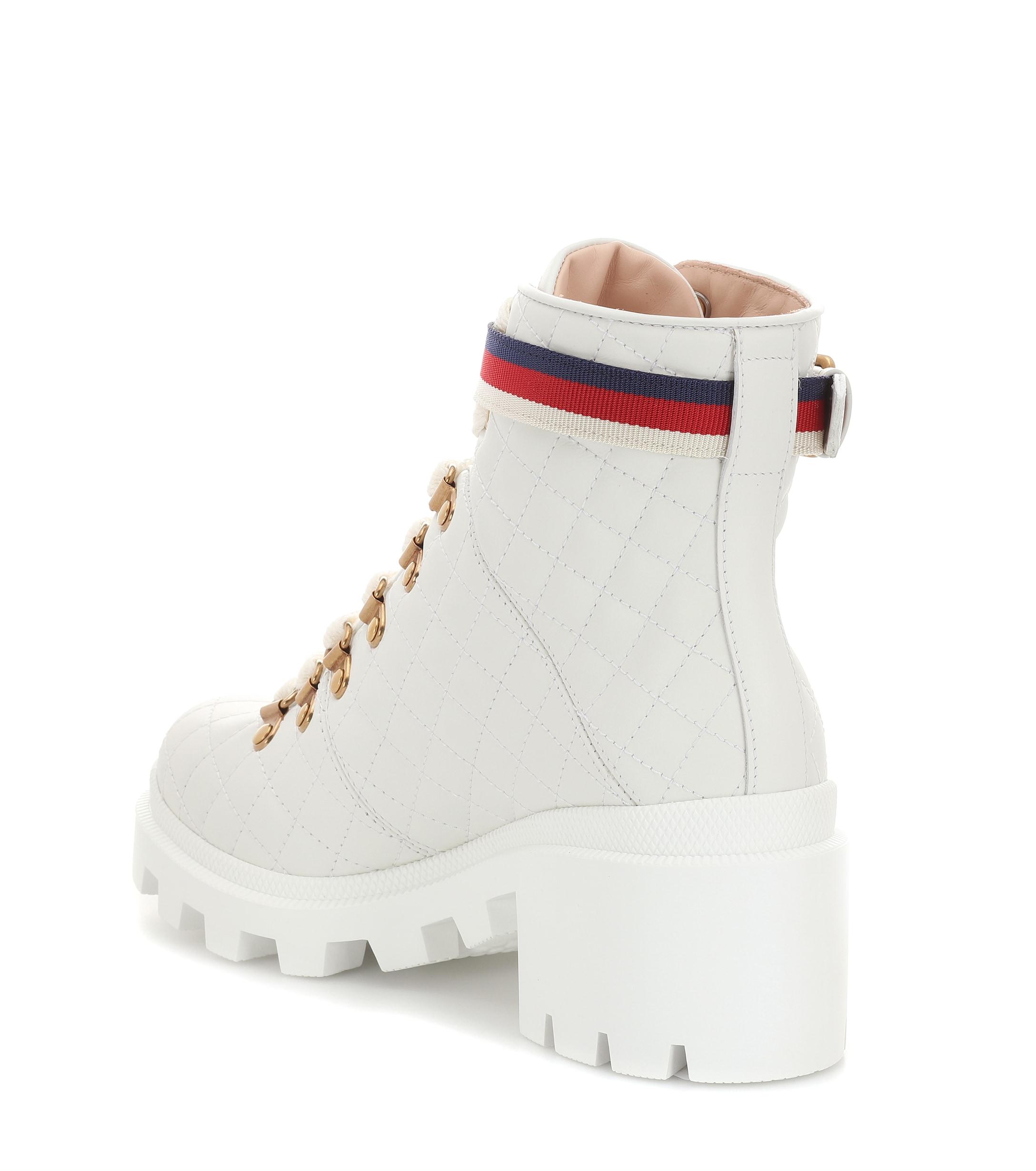 gucci boots with white laces