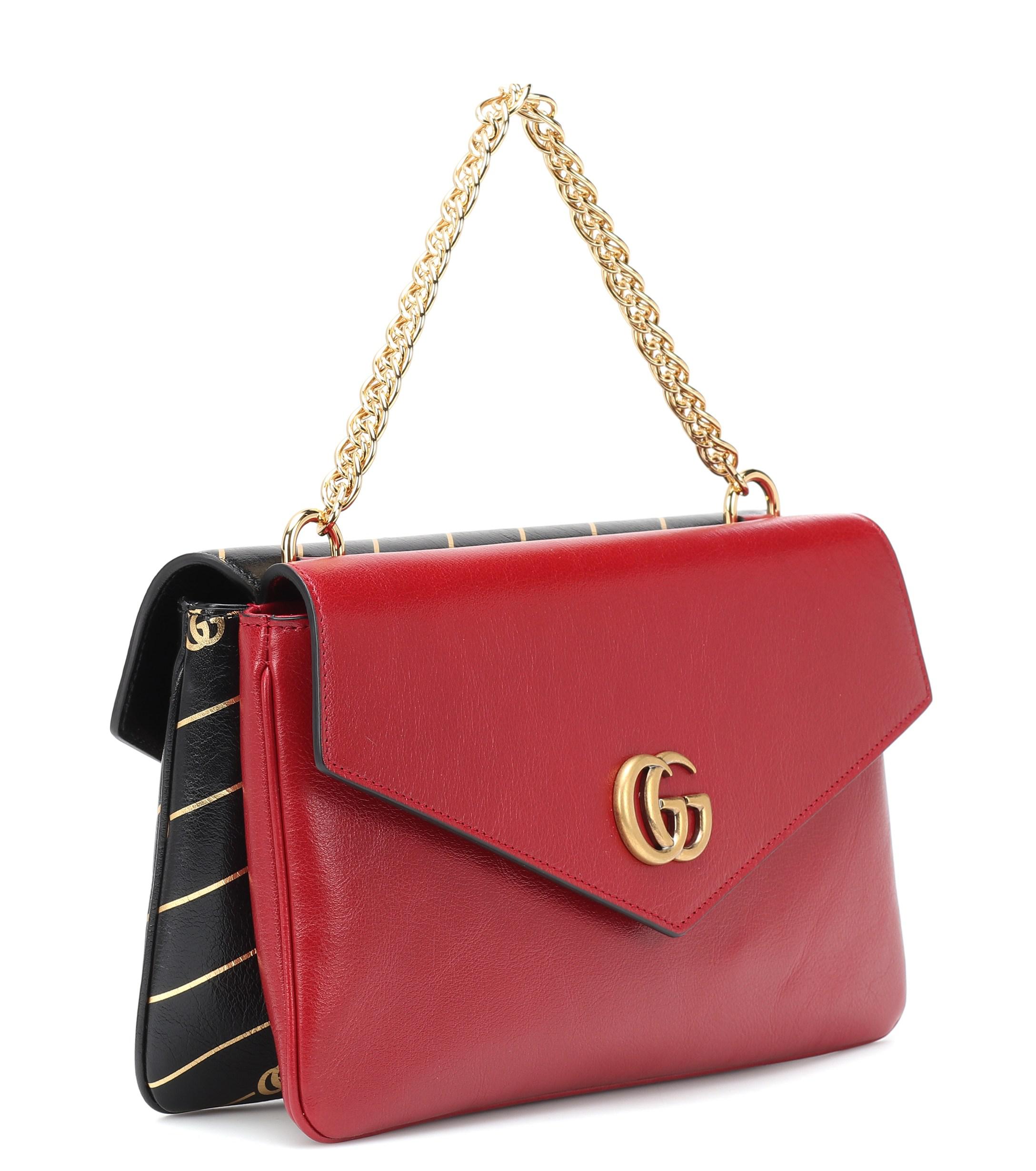 Gucci Double-sided Leather Shoulder Bag 