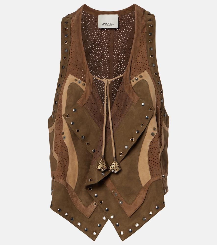 VESTE EN DAIM SANS MANCHES - ORTHELLO