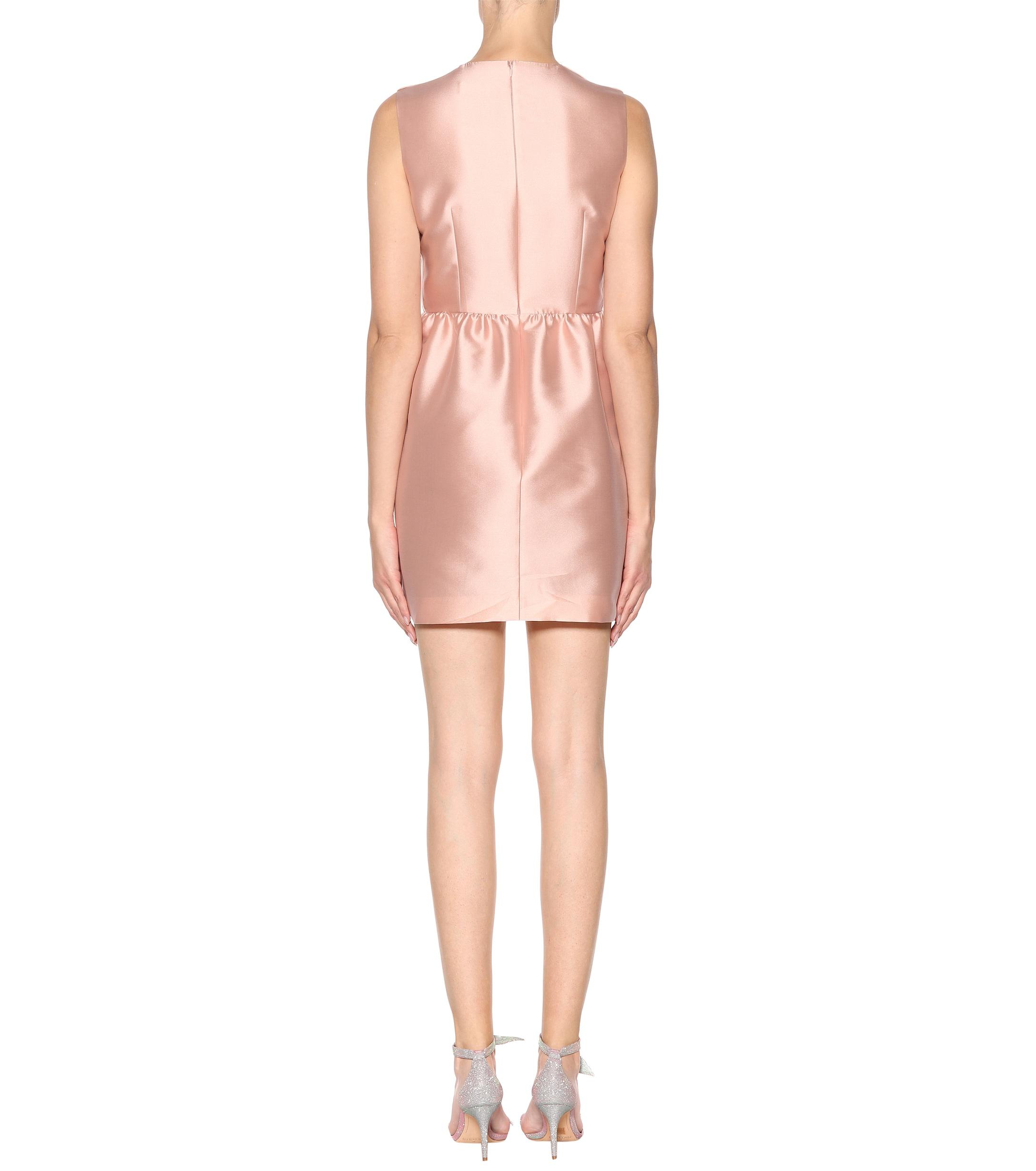 Red Valentino Sleeveless Satin Dress In Rose Pink Lyst 
