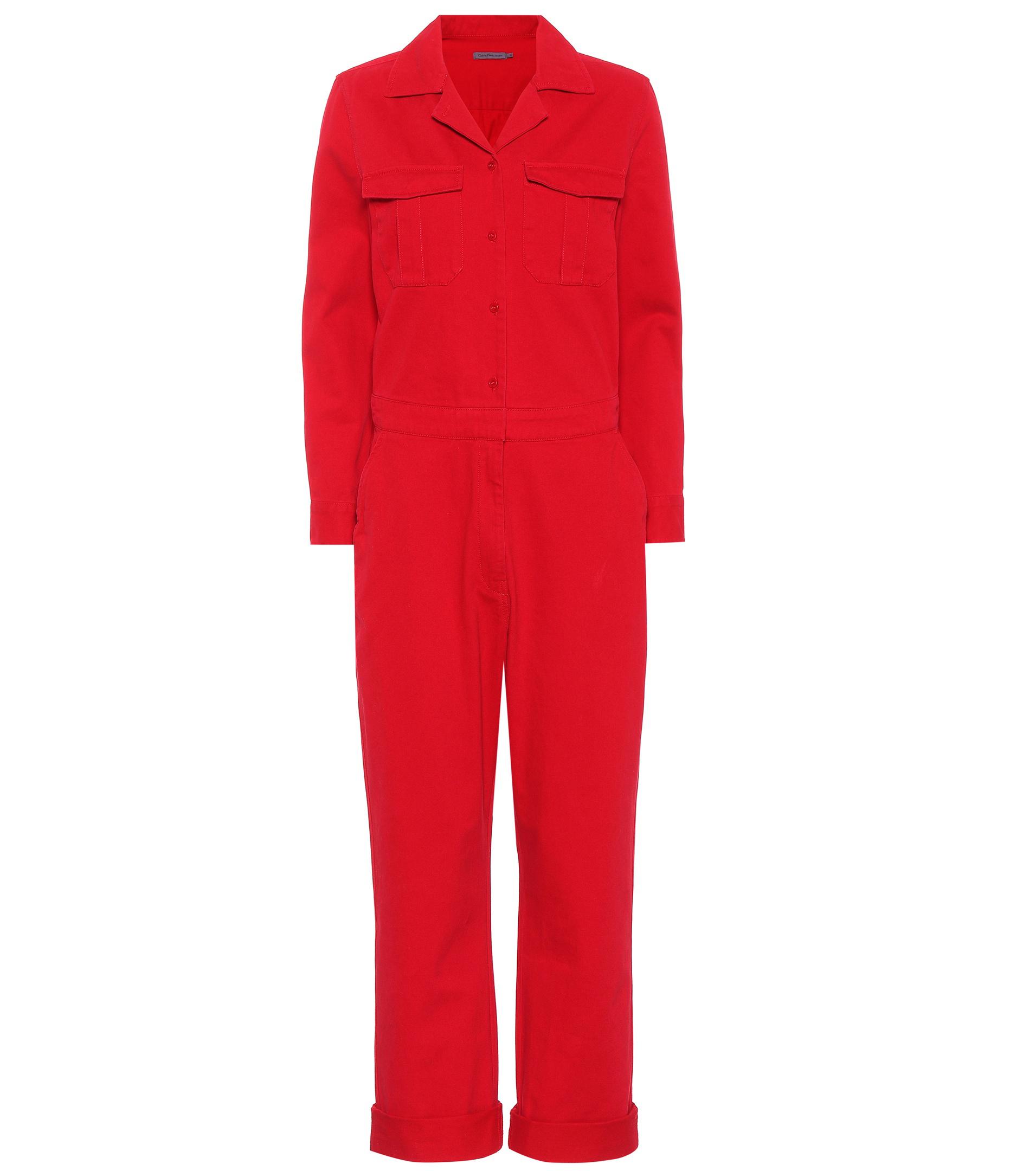 calvin klein red jumpsuit