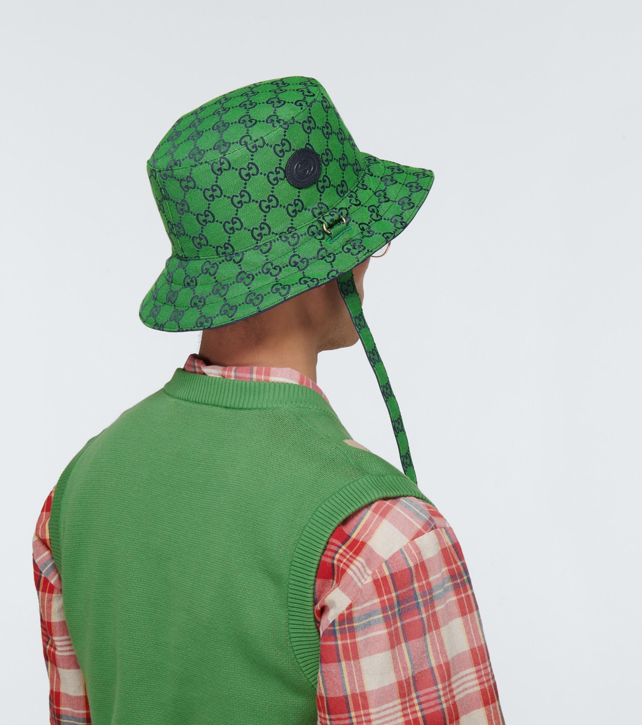 Chapeau bob GG Multicolor réversible Coton Gucci pour homme en coloris Vert  | Lyst