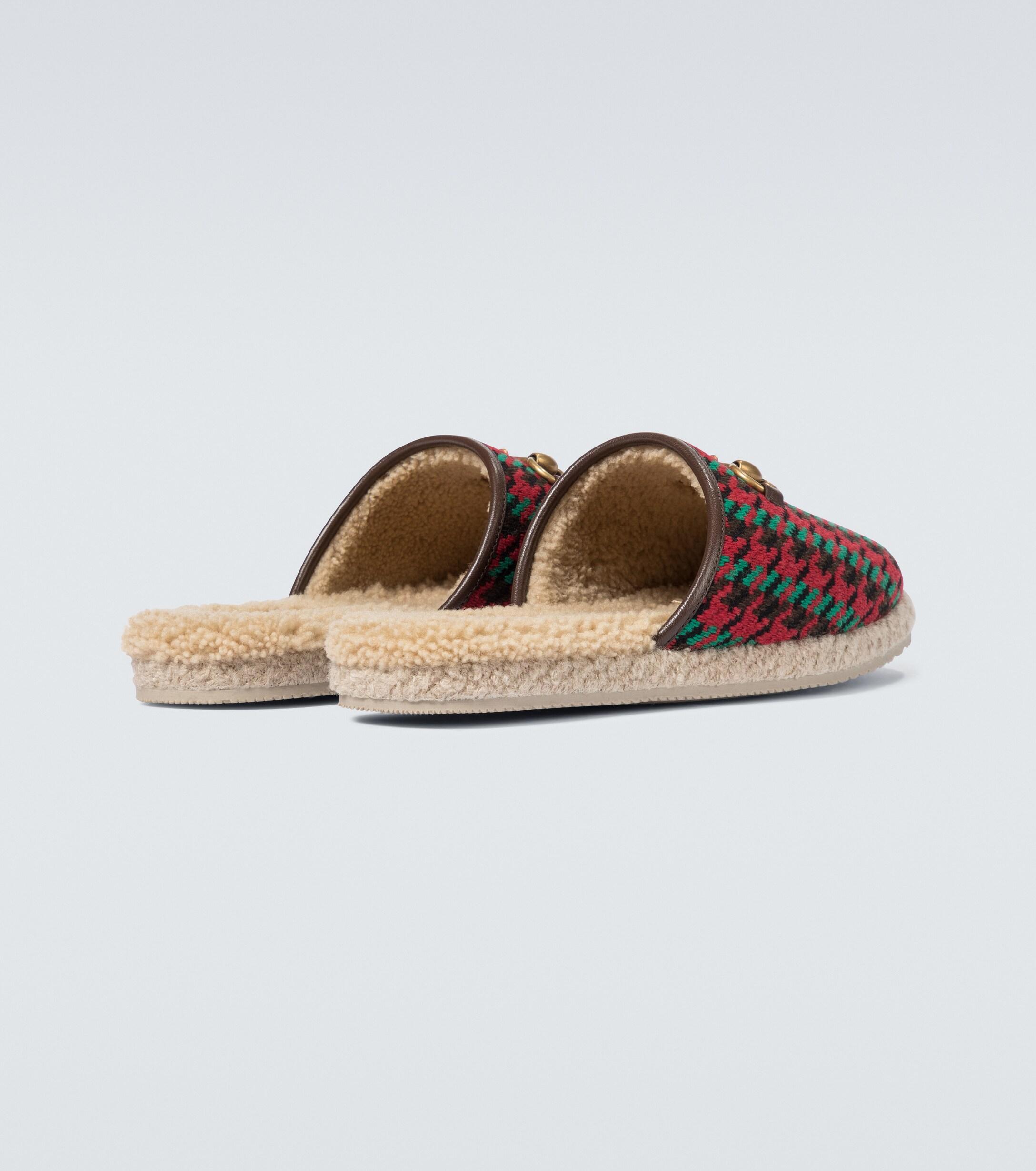 gucci houndstooth slipper