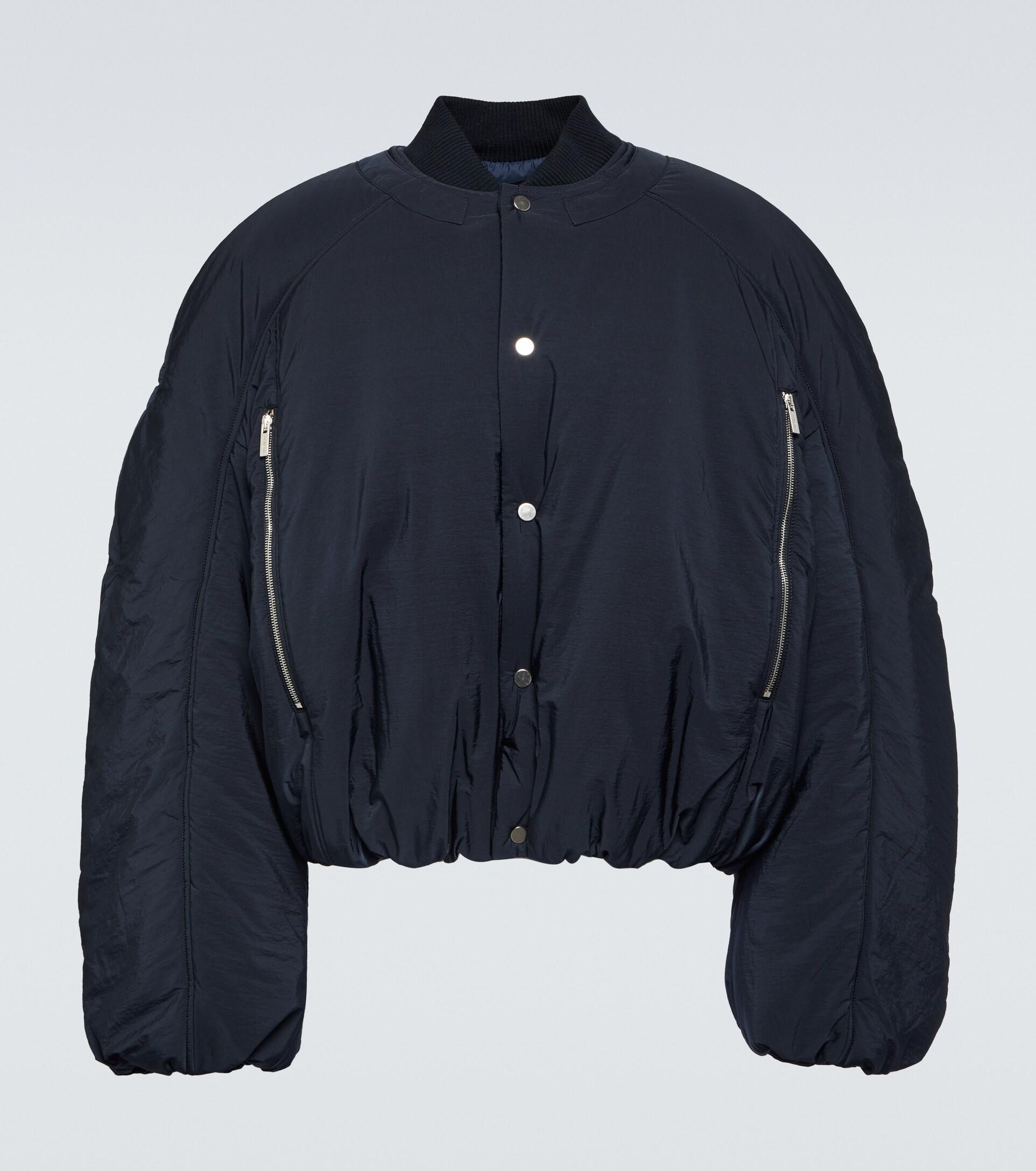 Jacquemus Le Bomber Croissant Cropped Jacket in Blue for Men | Lyst