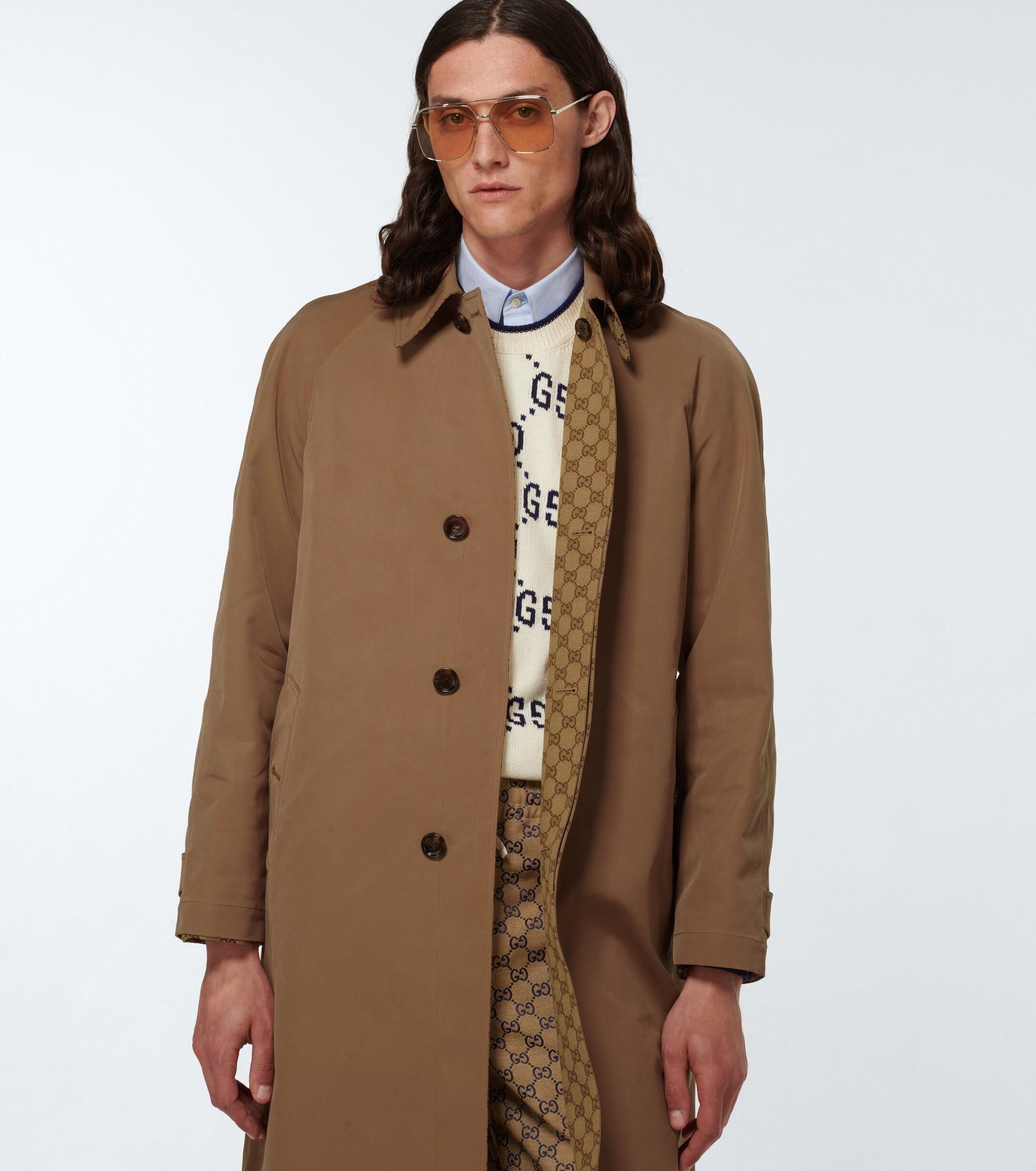 Gucci GG Trench Coat for Men | Lyst