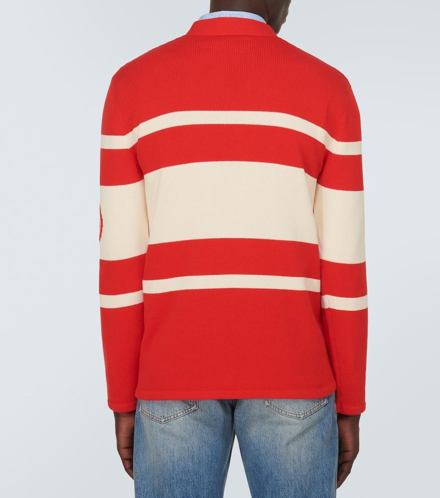 Gucci Knit Cotton Cardigan With Interlocking G in Red for