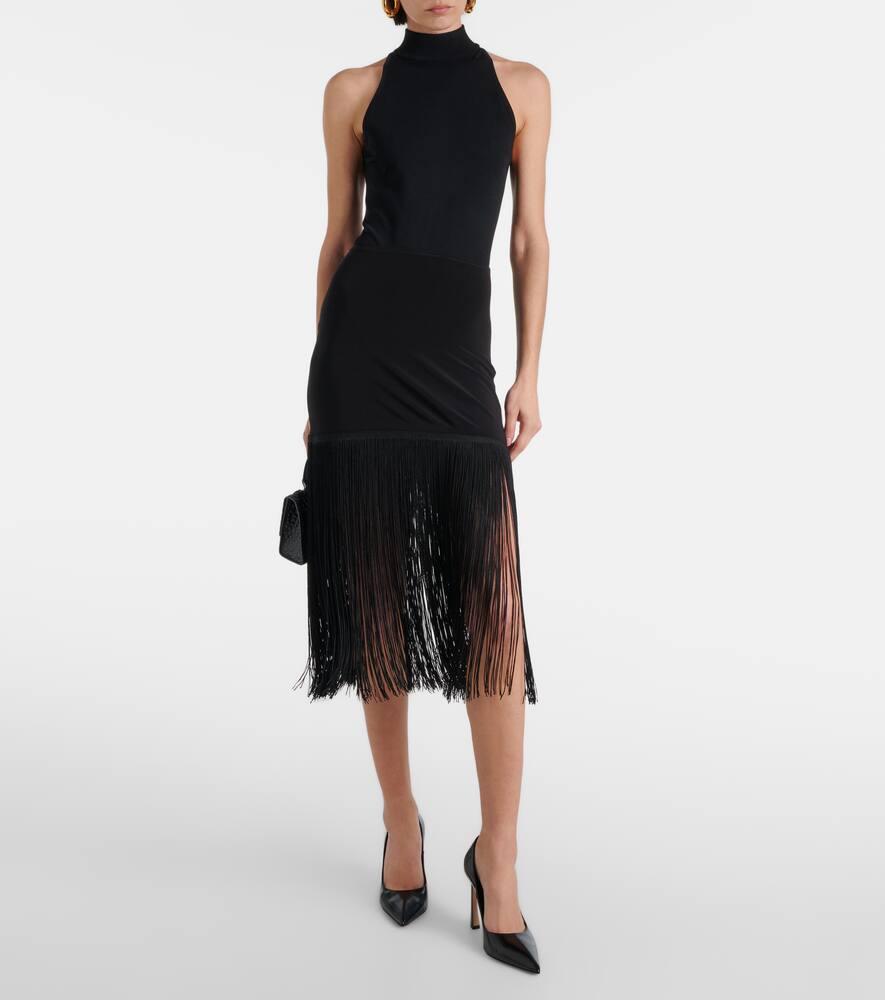 Galvan London fringed mini skirt - Black