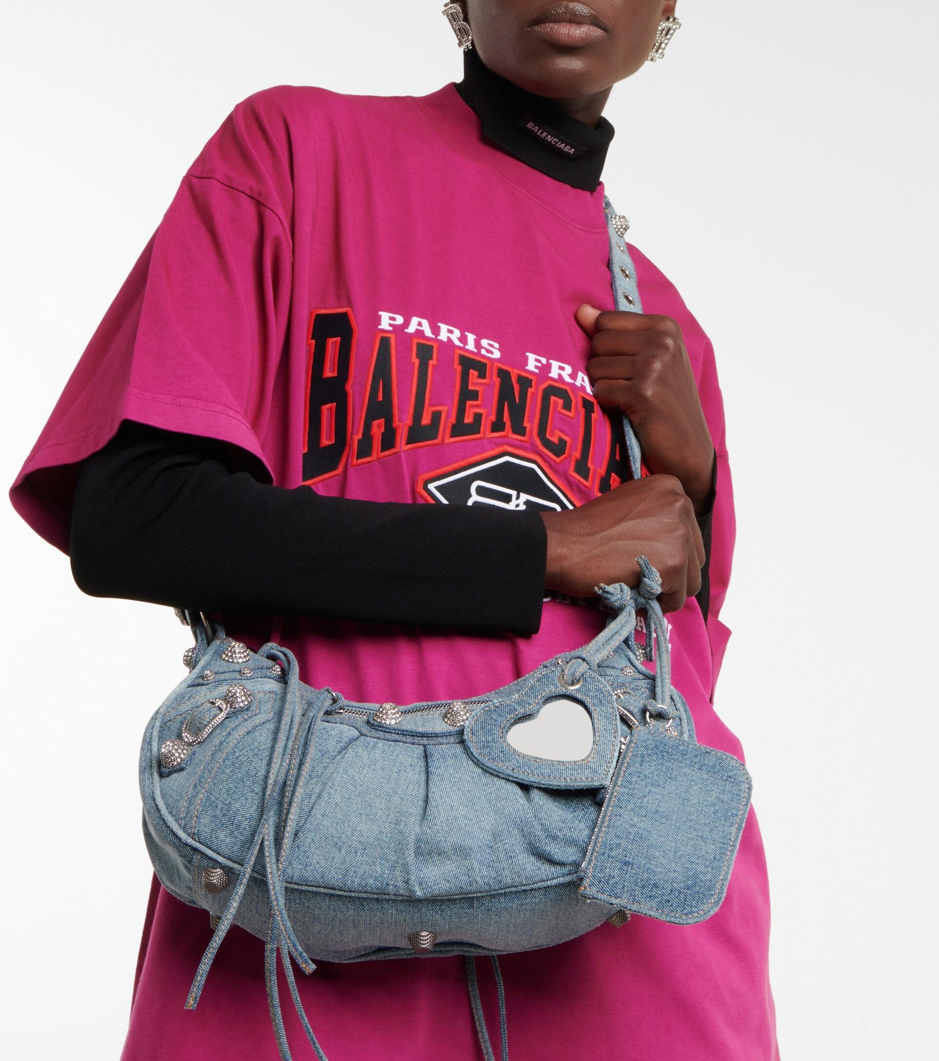 Balenciaga Le Cagole XS Denim Shoulder Bag