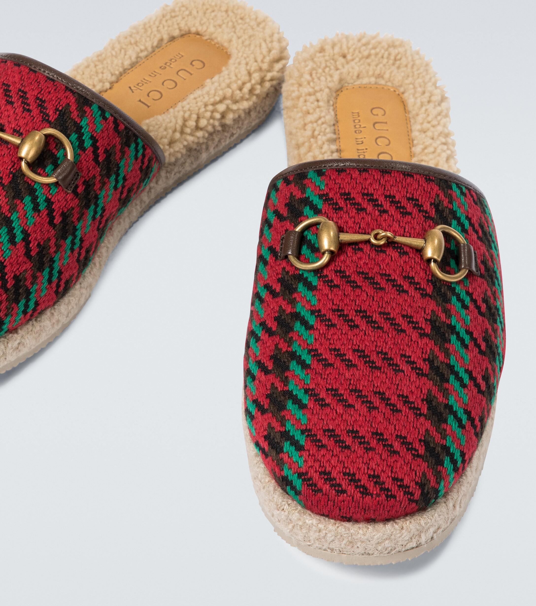 gucci houndstooth slipper