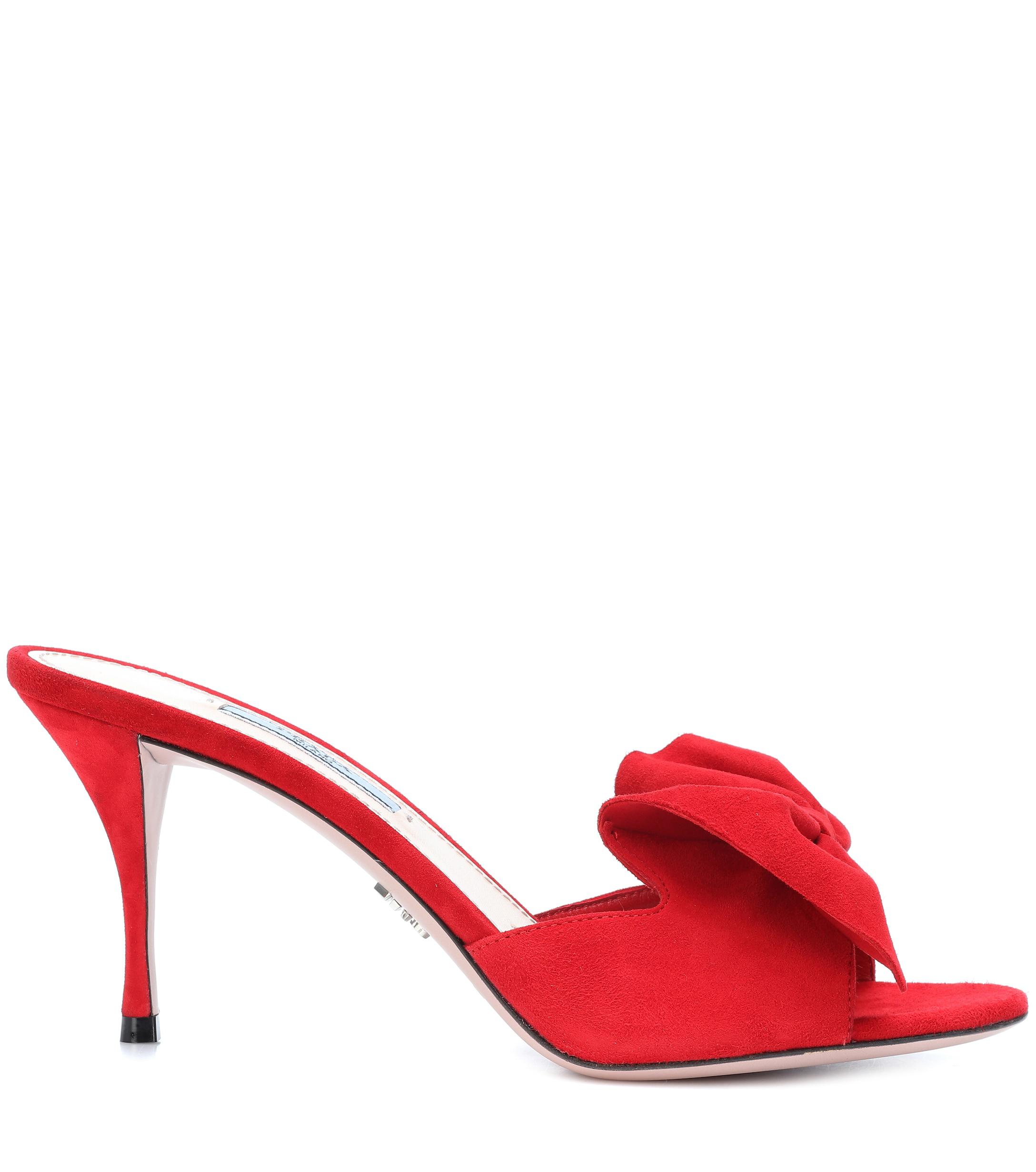 Prada red suede heels - Gem