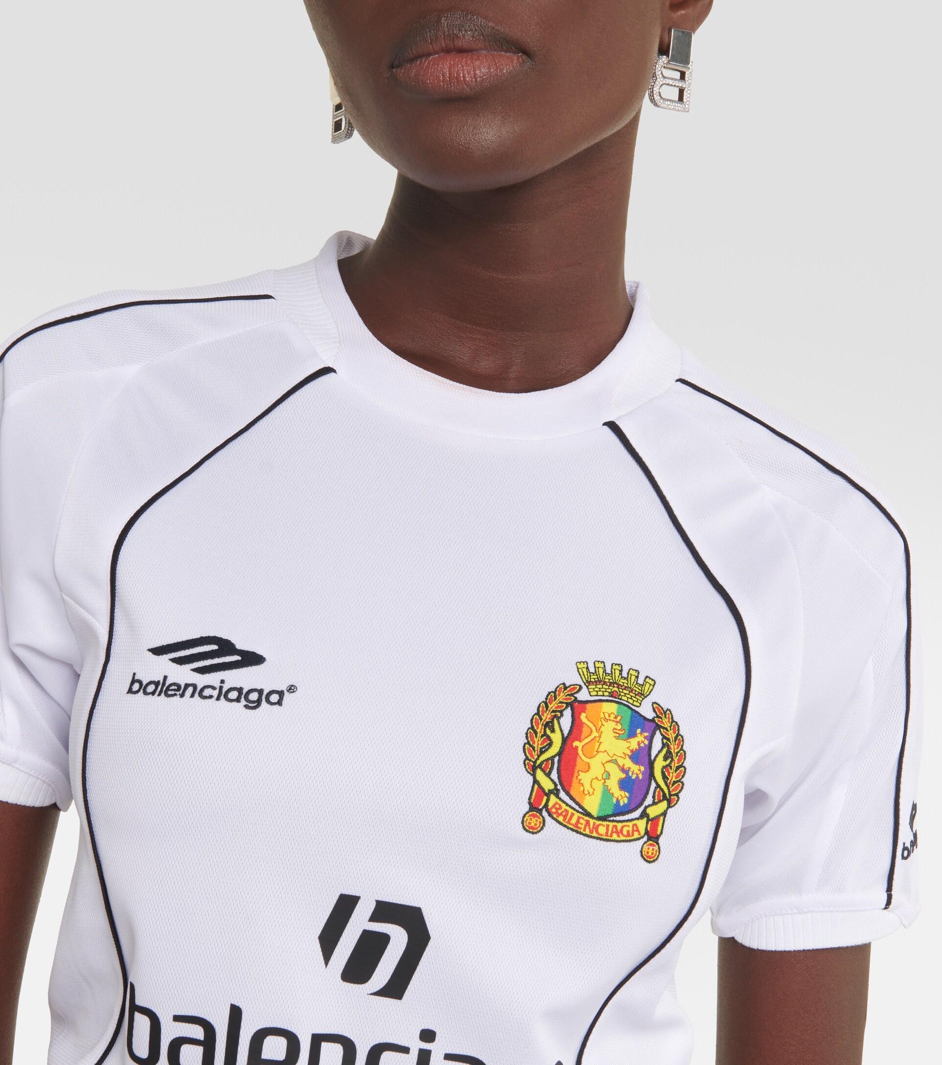 Balenciaga Soccer Jersey T-shirt in White | Lyst
