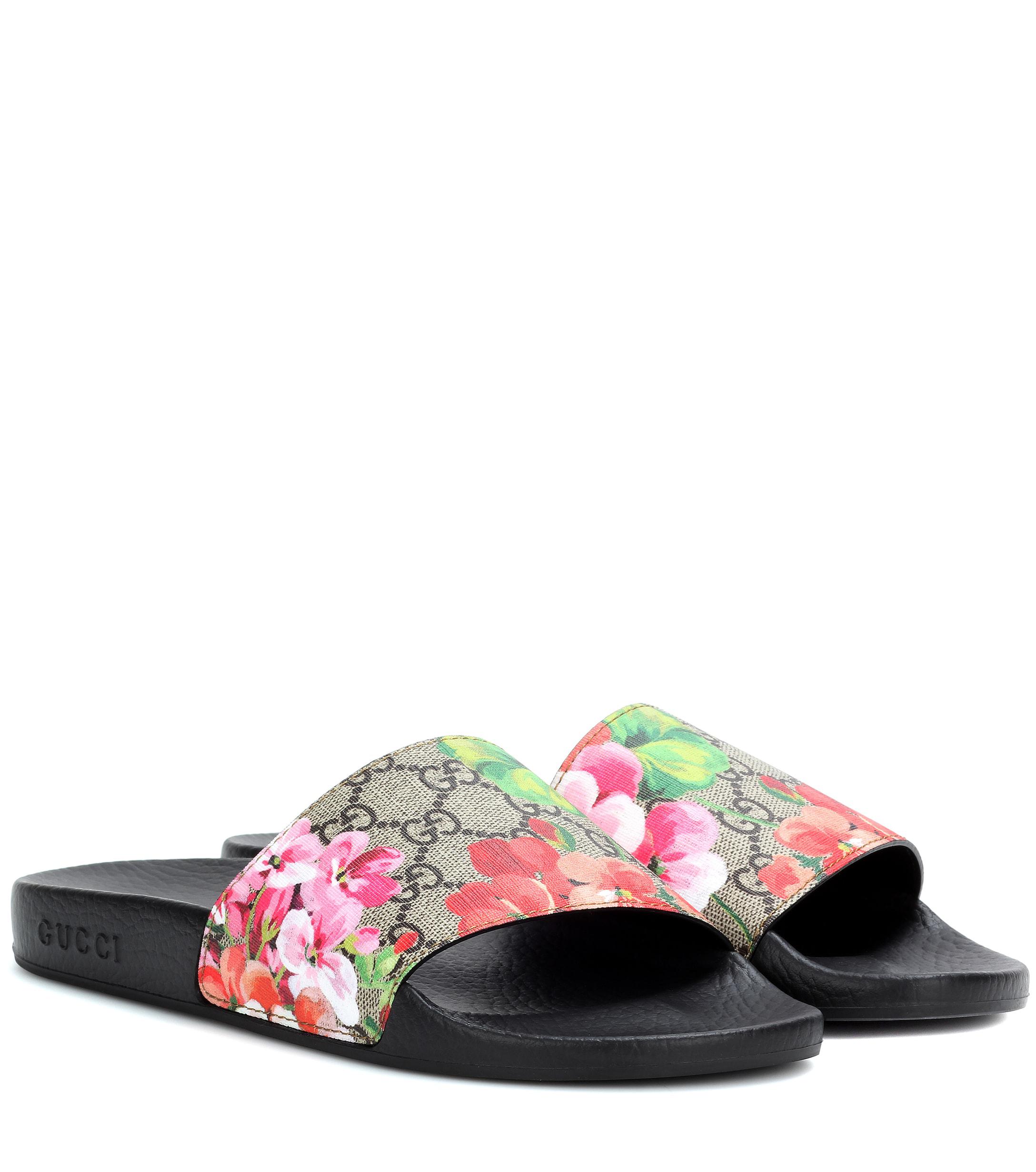 gucci women's gg flora slide sandals