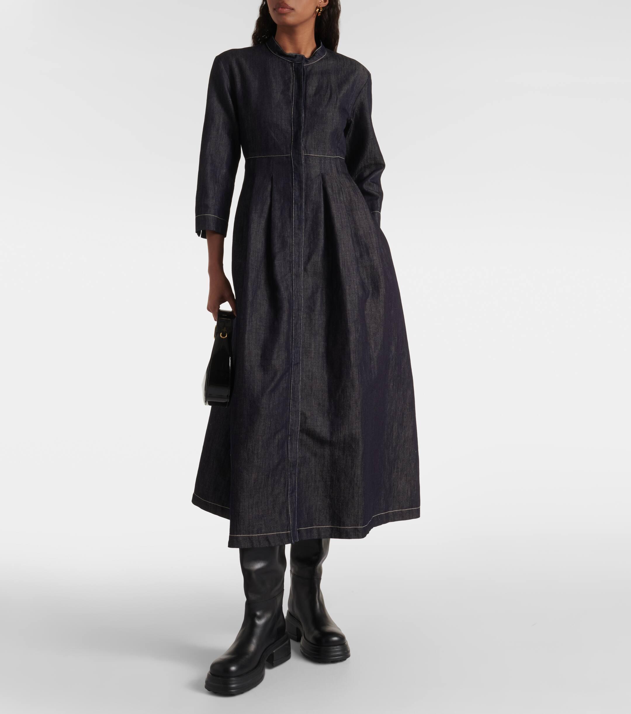 ワンピース S MAX MARA Greta midi denim dress Greta belted denim maxi dress in blue - S Max Mara | Mytheresa