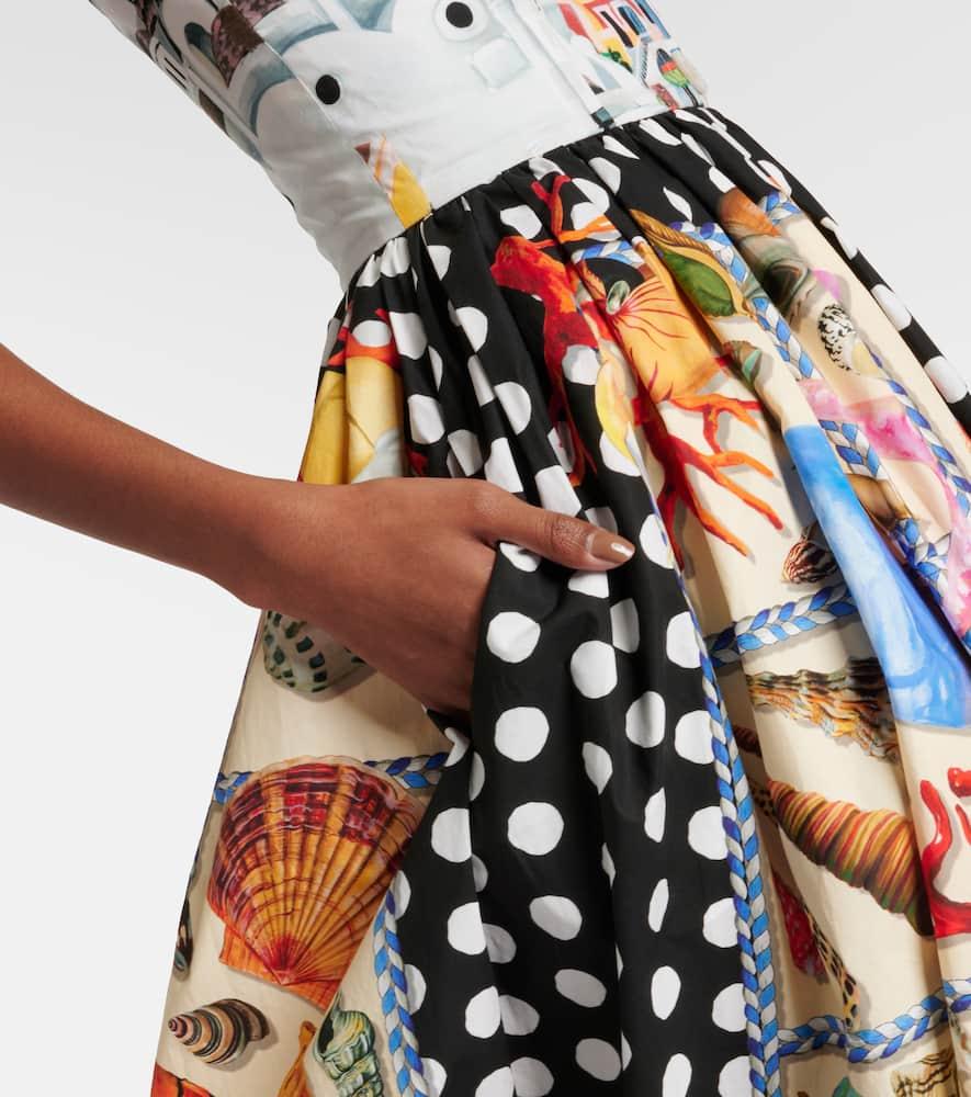 Dolce & Gabbana Capri Printed Cotton Midi Dress in White | Lyst Dolce & Gabbana Capri Printed Cotton Midi Dress in White | Lyst